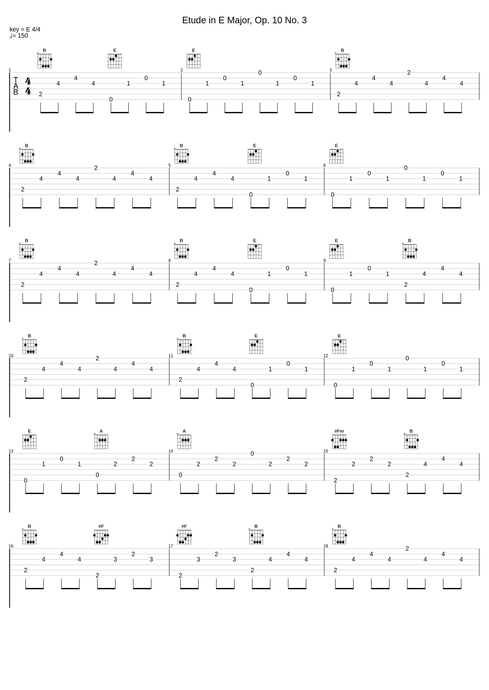 Etude in E Major, Op. 10 No. 3_Willis Glen Miller,III_1