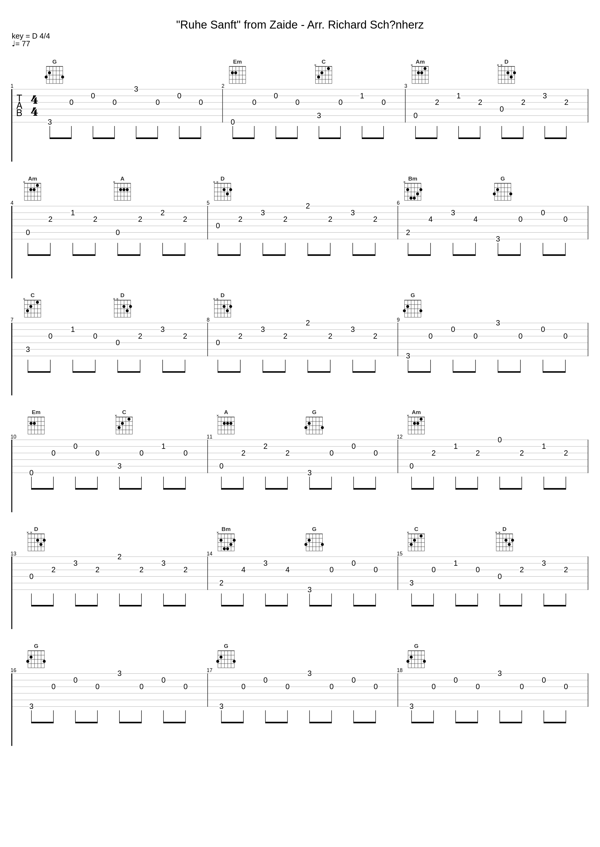 "Ruhe Sanft" from Zaide - Arr. Richard Schönherz_Richard Schönherz,Sapphron Obois,Michael Manring_1