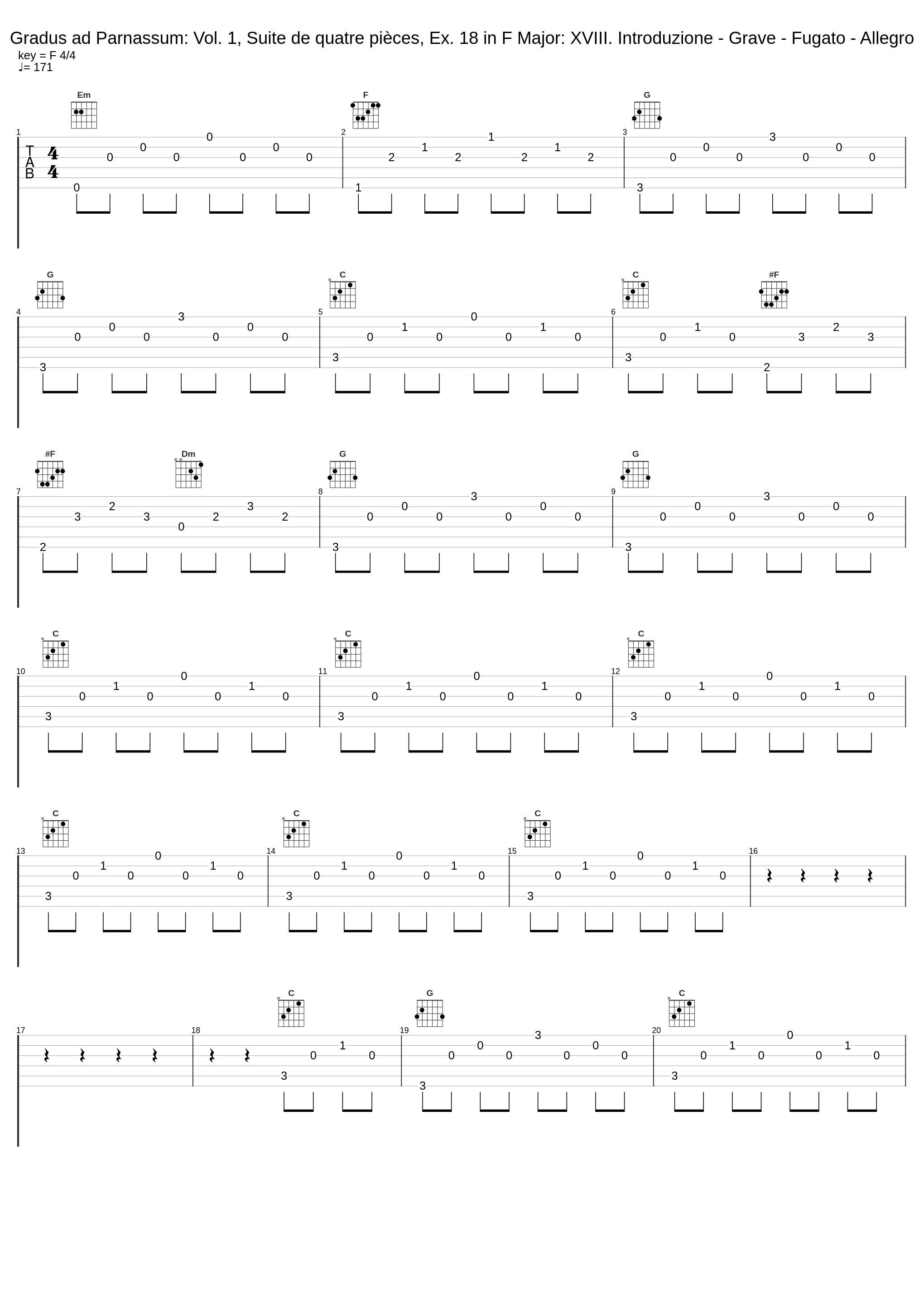 Gradus ad Parnassum: Vol. 1, Suite de quatre pièces, Ex. 18 in F Major: XVIII. Introduzione - Grave - Fugato - Allegro_Bruno Canino_1