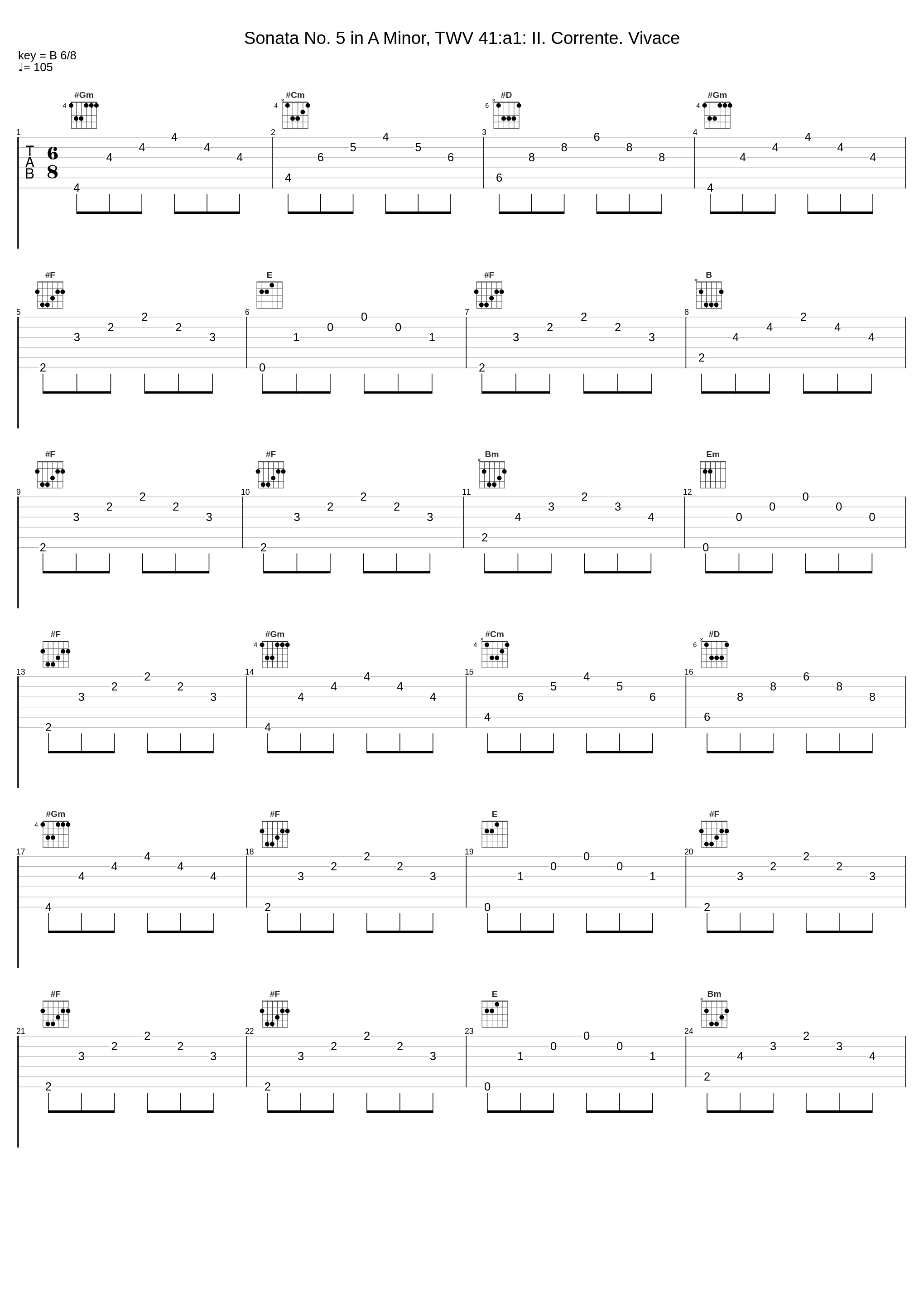 Sonata No. 5 in A Minor, TWV 41:a1: II. Corrente. Vivace_Gottfried Von Der Goltz,Thomas C. Boysen,Annekatrin Beller,Torsten Johann_1