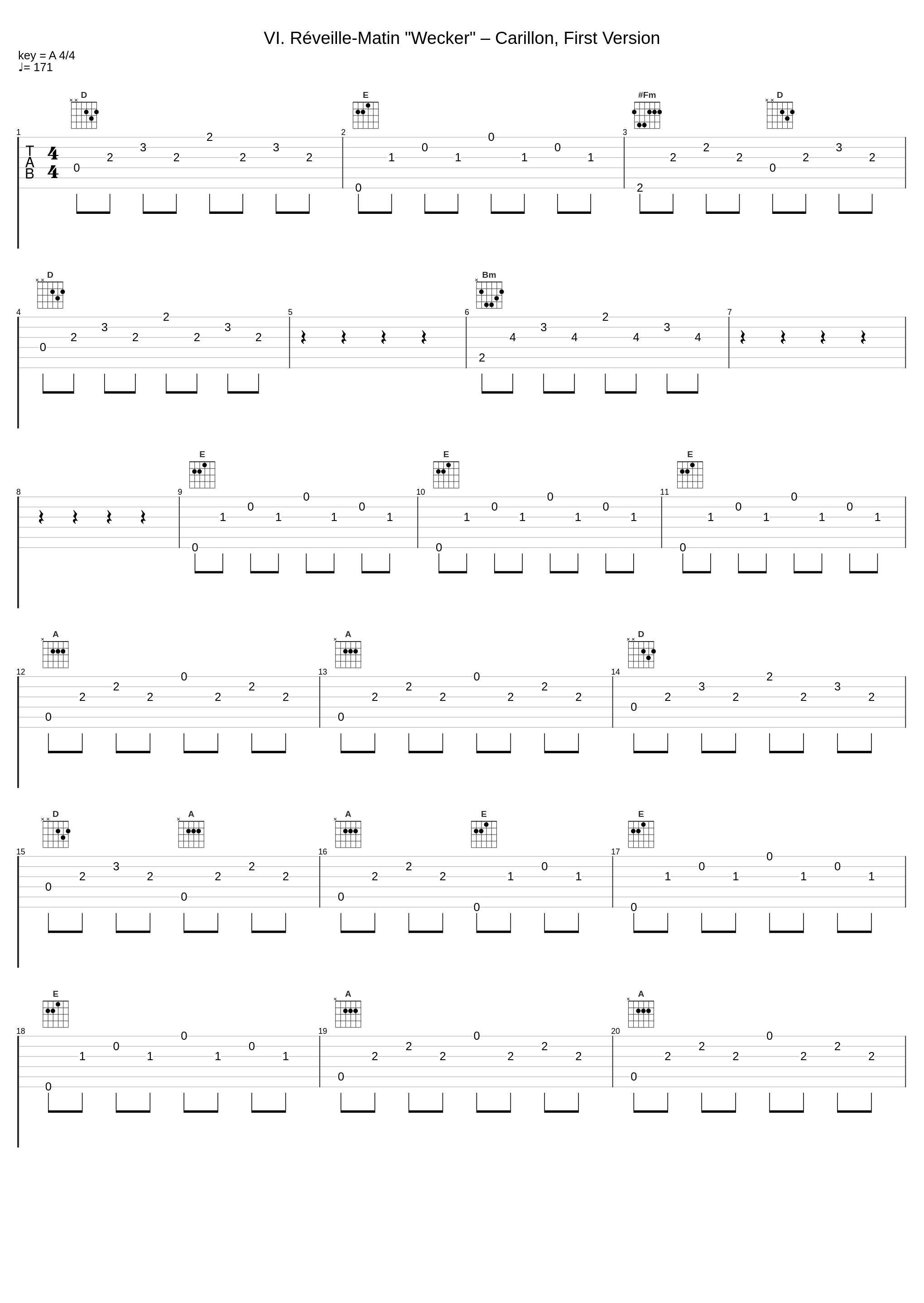 VI. Réveille-Matin "Wecker" – Carillon, First Version_Leslie Howard_1