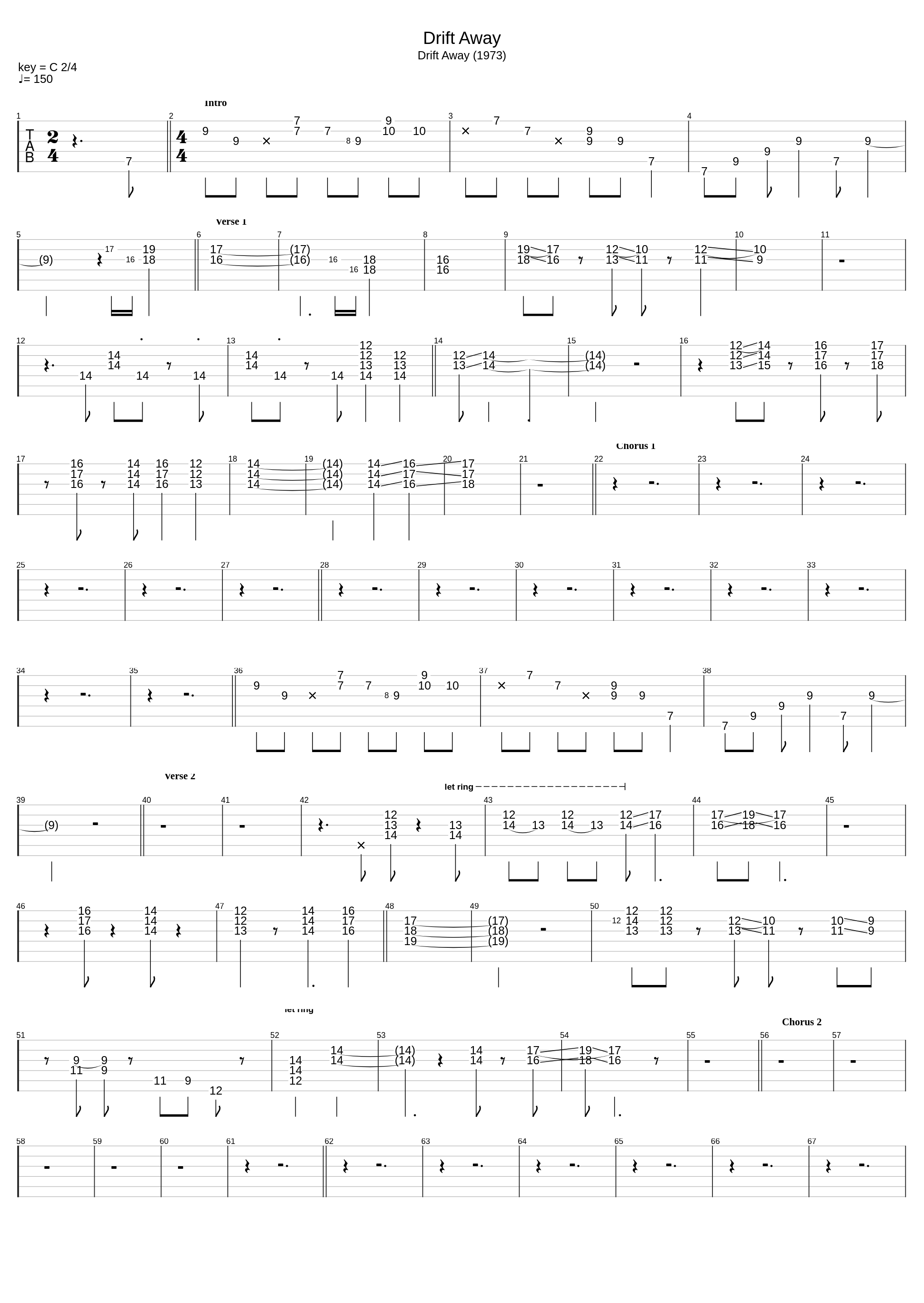 Drift Away In Key Of A_Dobie Gray_1