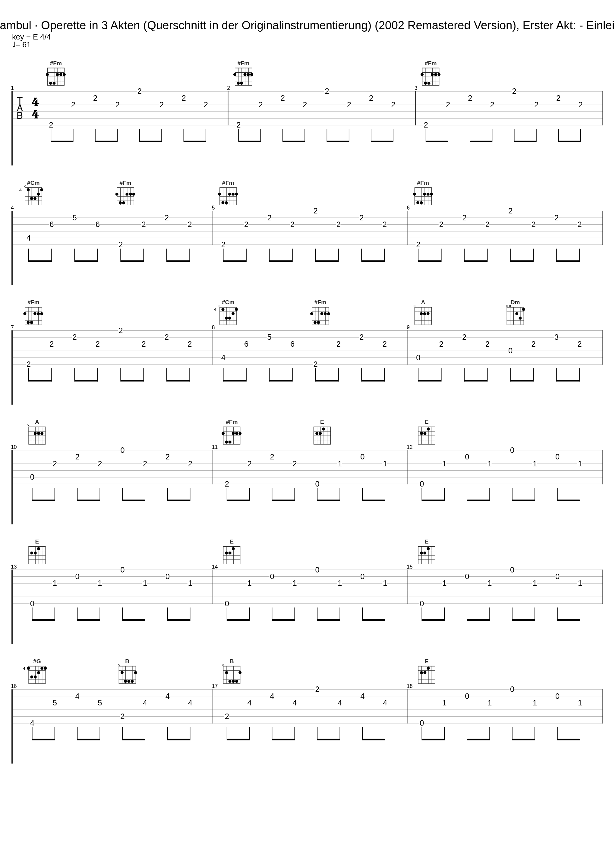 Die Rose von Stambul · Operette in 3 Akten (Querschnitt in der Originalinstrumentierung) (2002 Remastered Version), Erster Akt: - Einleitung (Orchester)_Melitta Muszely,Christine Görner,Fritz Wunderlich,Heinz Maria Lins,Harry Friedauer,Carl Michalski_1