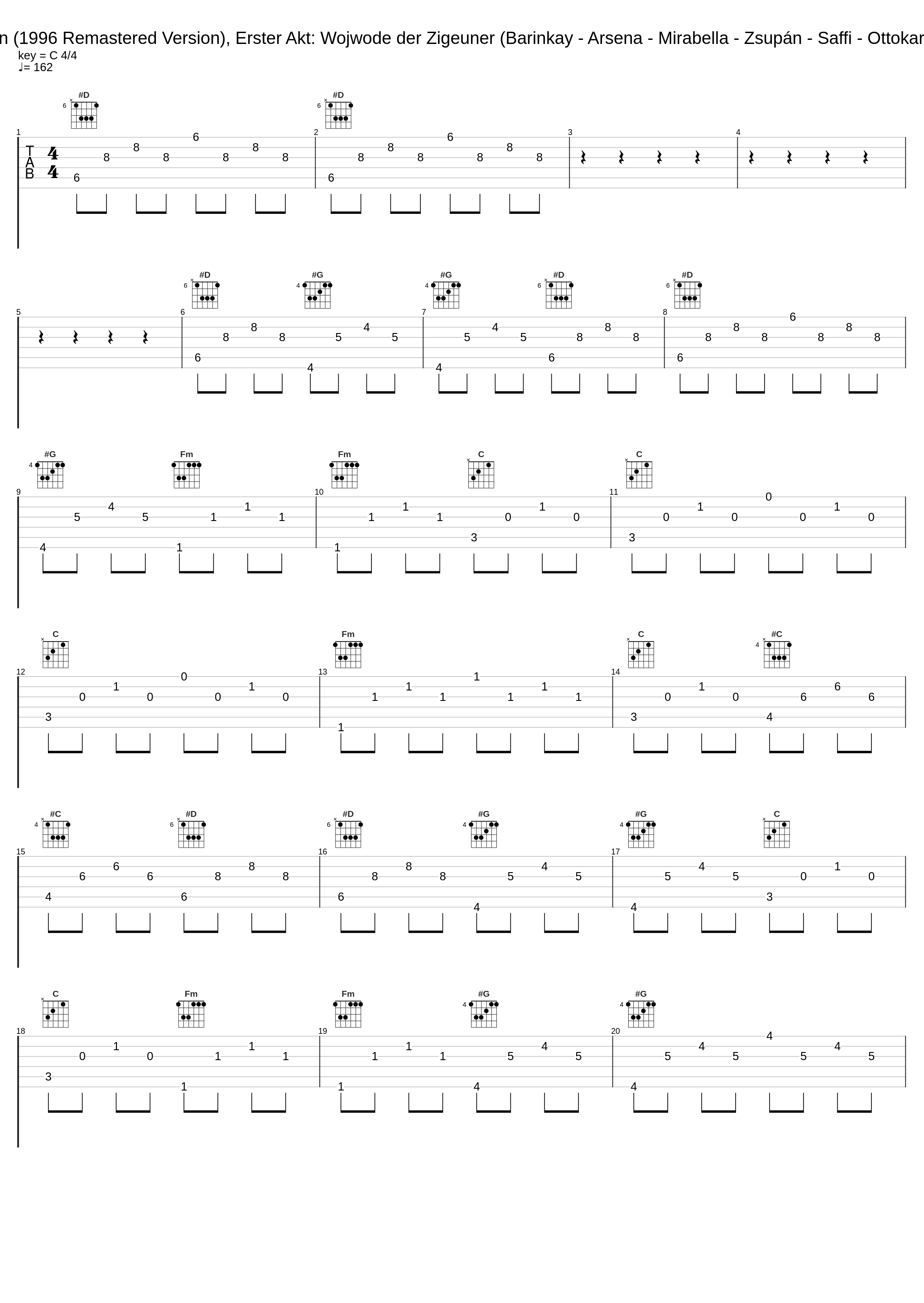 Der Zigeunerbaron (1996 Remastered Version), Erster Akt: Wojwode der Zigeuner (Barinkay - Arsena - Mirabella - Zsupán - Saffi - Ottokar - Carnero - Chor)_Nicolai Gedda,Grace Bumbry,Hermann Prey,Rita Streich,Kurt Böhme,Franz Allers,Orchester der Bayerischen Staatsoper München,Gisela Litz,Biserka Cvejic,Wolfgang Anheisser,Chor der Bayerischen Staatsoper München,Willi Brokmeier_1