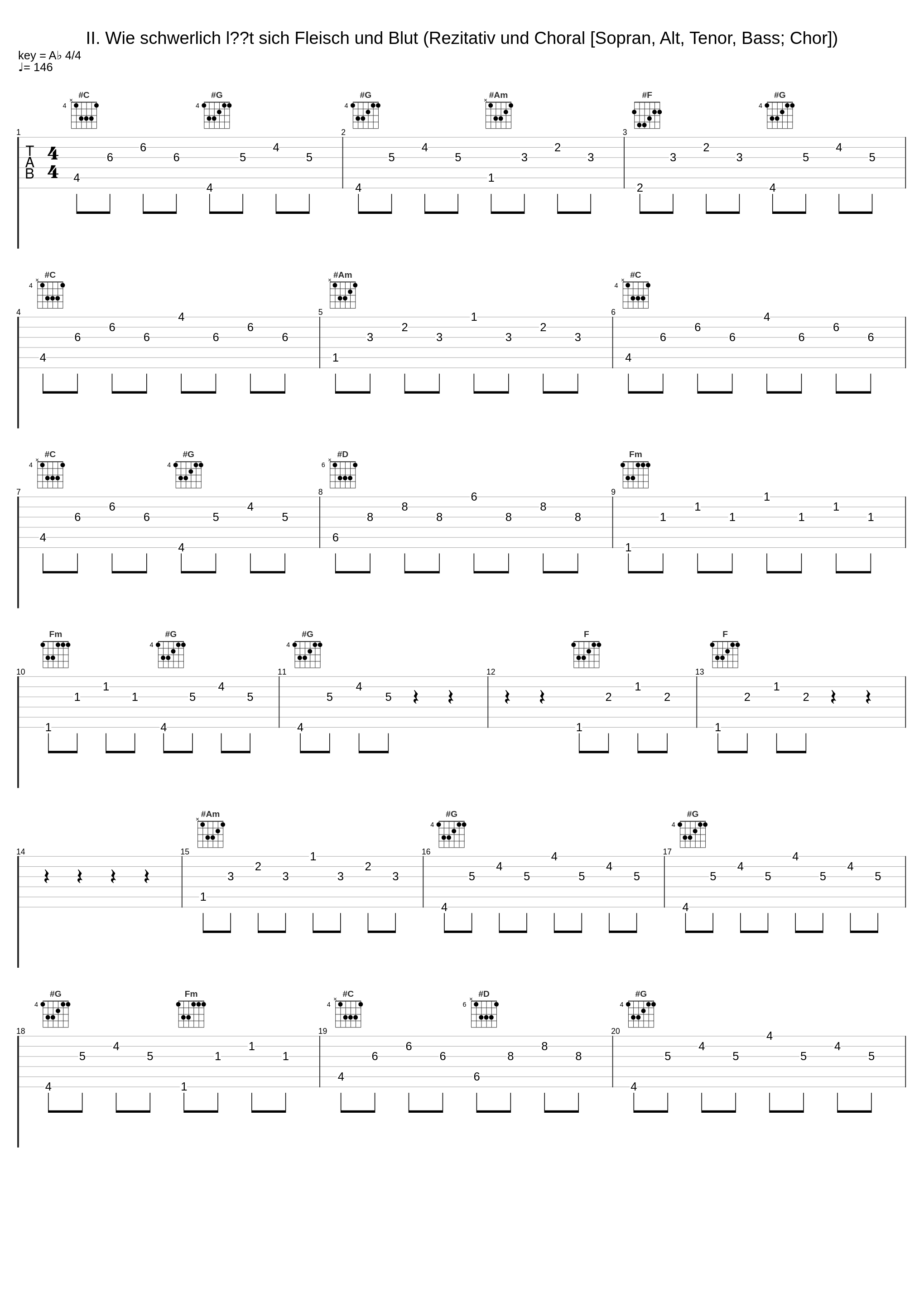 II. Wie schwerlich läßt sich Fleisch und Blut (Rezitativ und Choral [Sopran, Alt, Tenor, Bass; Chor])_Gerlinde Sämann,Jan Börner,Christian Rathgeber,Wolf Matthias Friedrich,Rudolf Lutz,Johann Sebastian Bach,Chor der J.S. Bach-Stiftung_1