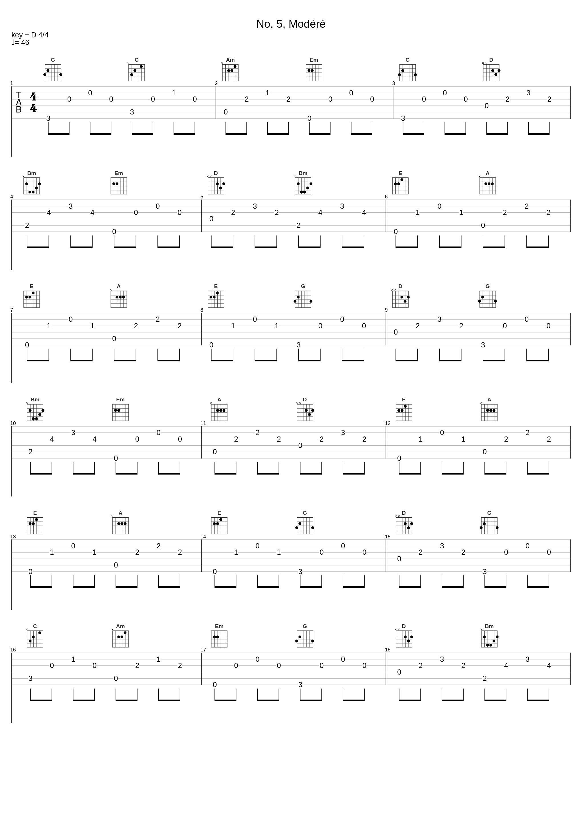 No. 5, Modéré_Guillaume Coppola,Erik Satie_1