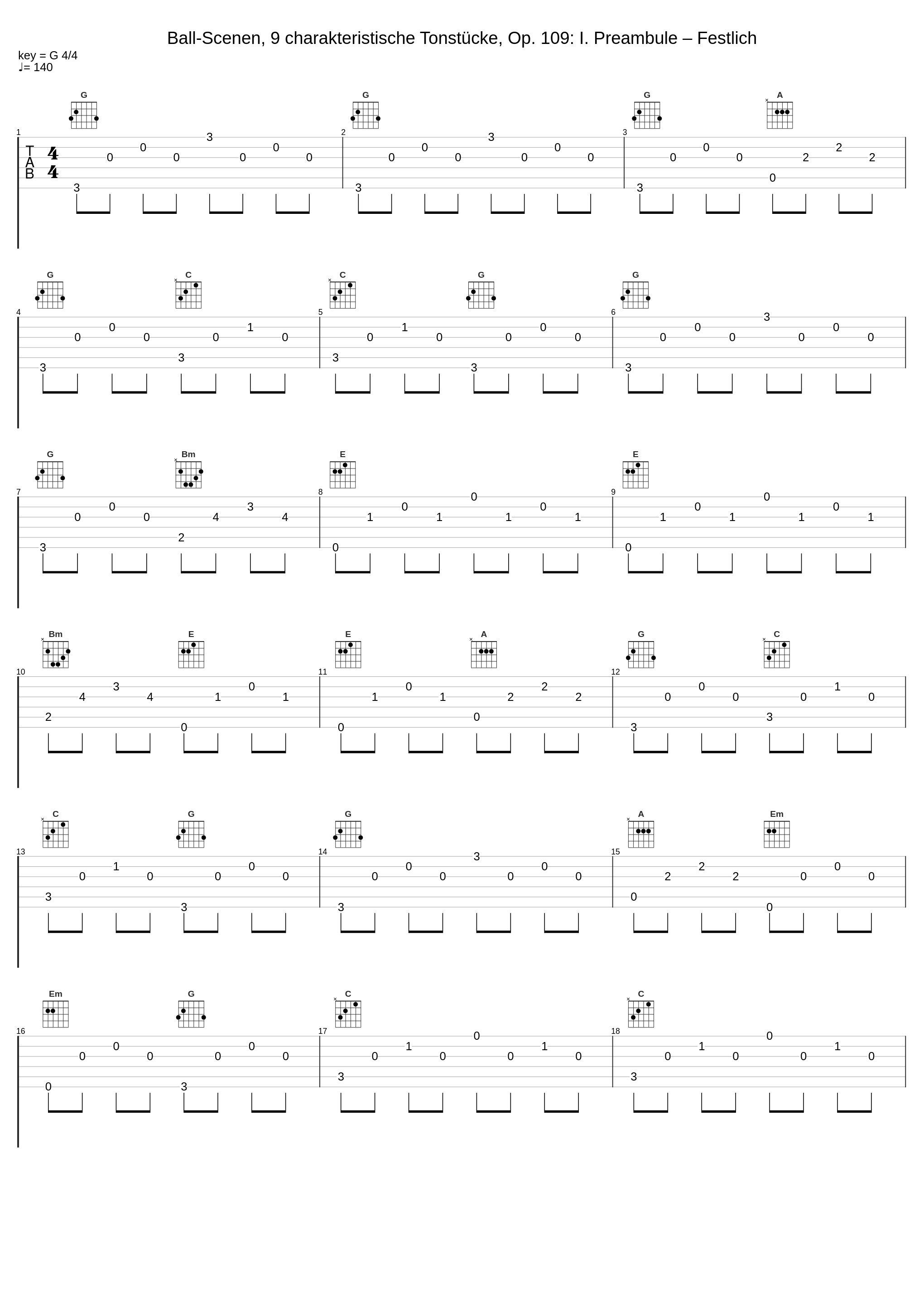 Ball-Scenen, 9 charakteristische Tonstücke, Op. 109: I. Preambule – Festlich_Eric Le Sage,Denis Pascal,Robert Schumann_1