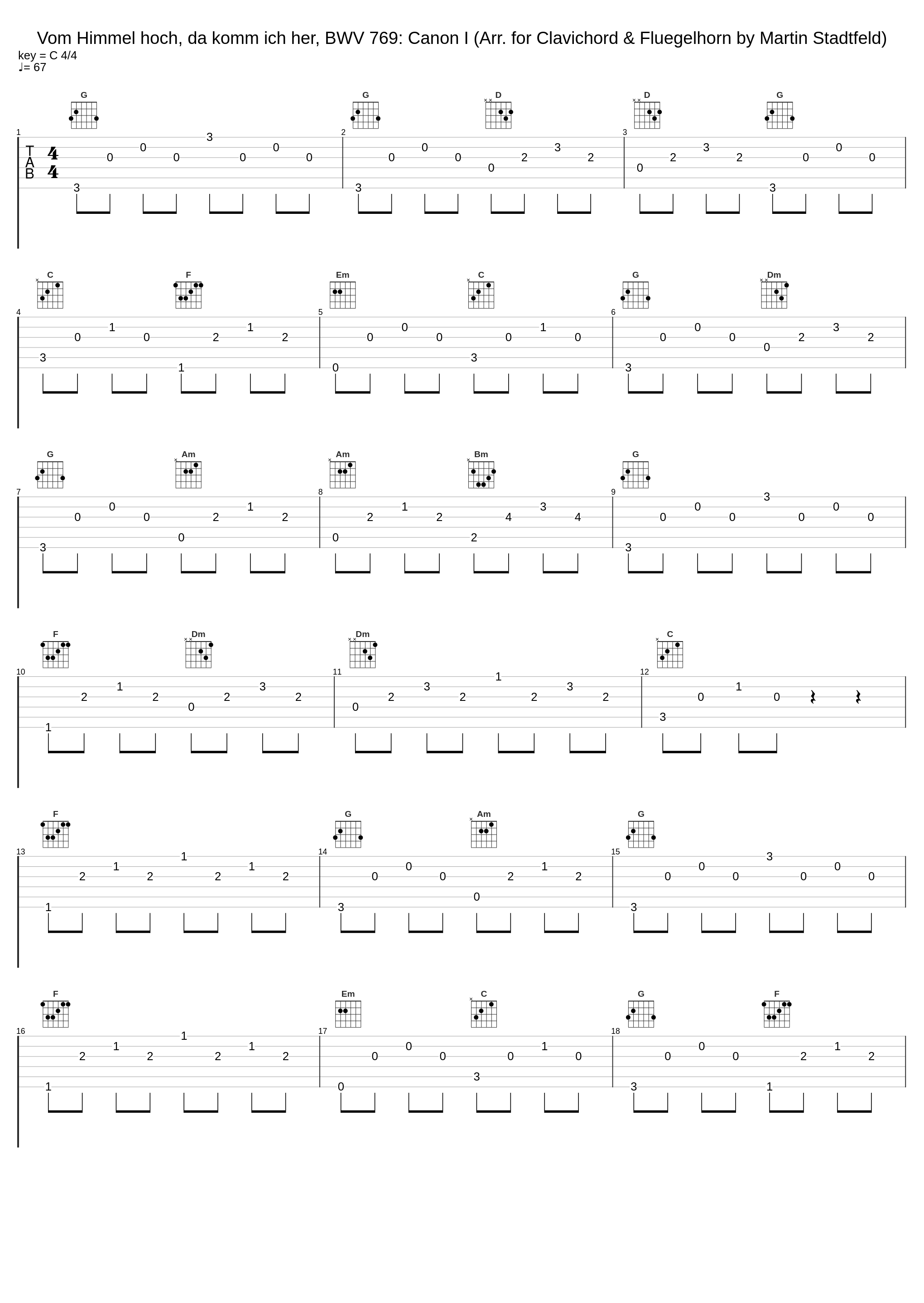 Vom Himmel hoch, da komm ich her, BWV 769: Canon I (Arr. for Clavichord & Fluegelhorn by Martin Stadtfeld)_Martin Stadtfeld,Stephan Stadtfeld,Johann Sebastian Bach_1