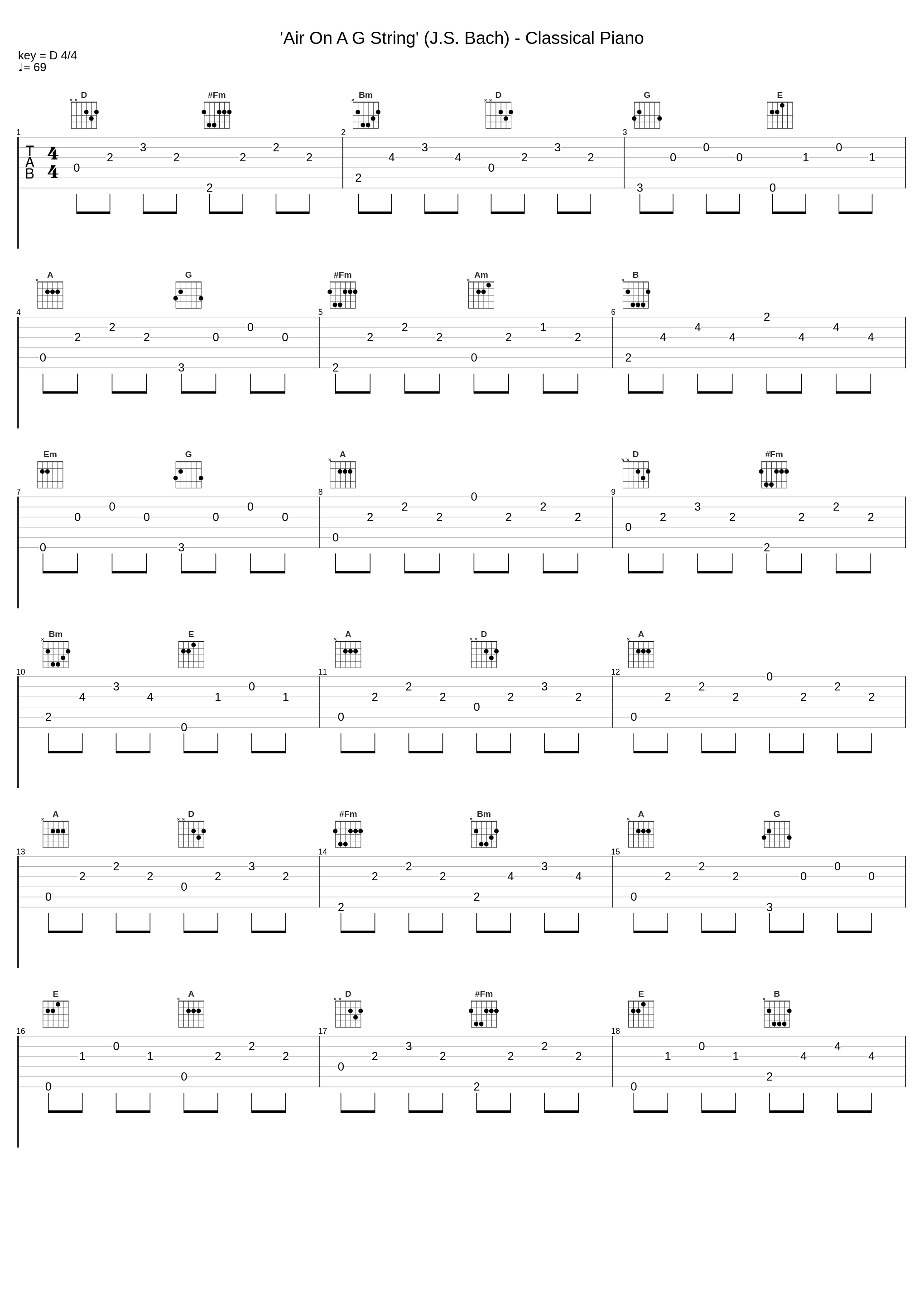 'Air On A G String' (J.S. Bach) - Classical Piano_Johann Sebastian Bach_1