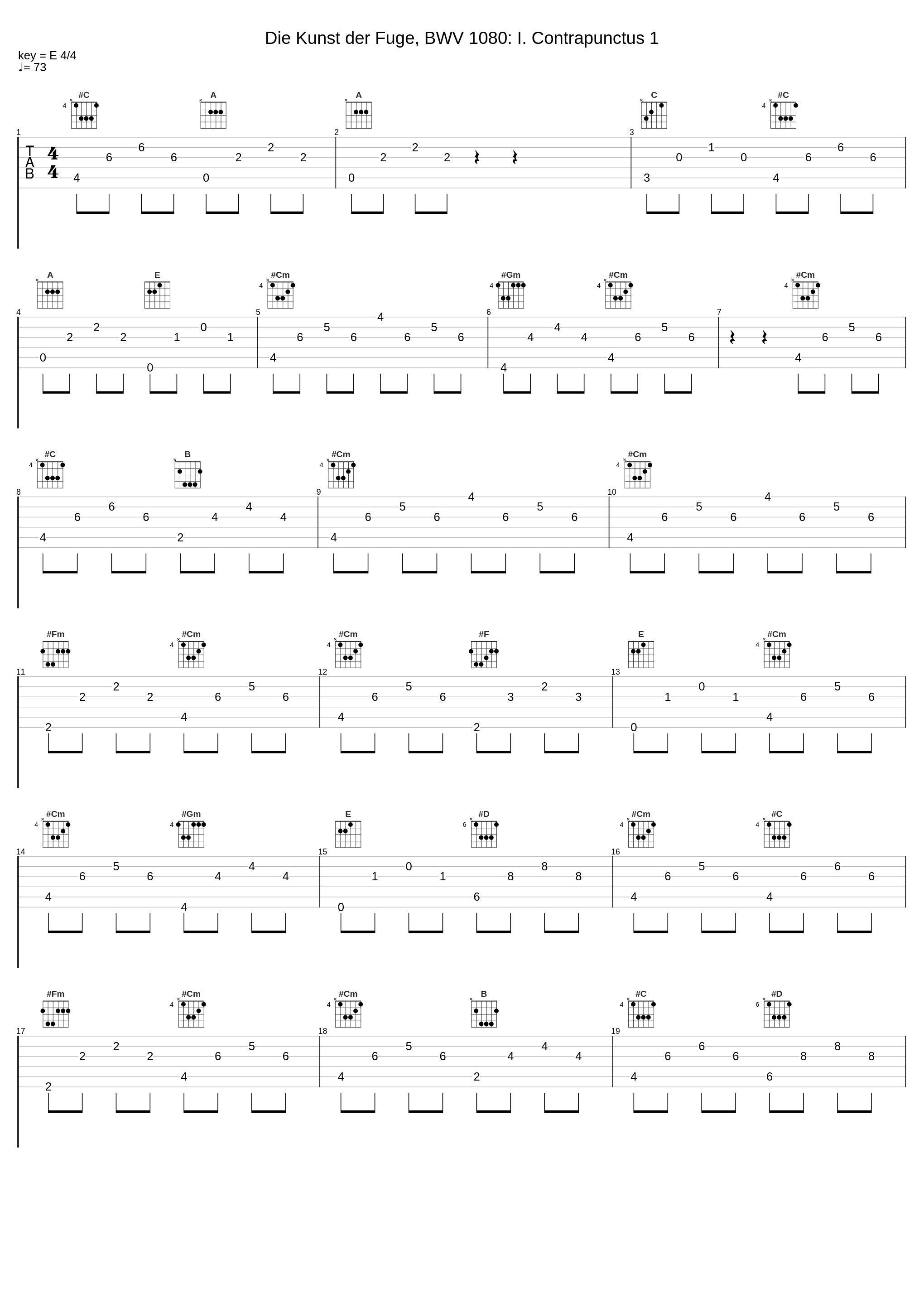 Die Kunst der Fuge, BWV 1080: I. Contrapunctus 1_Sit Fast,Johann Sebastian Bach_1