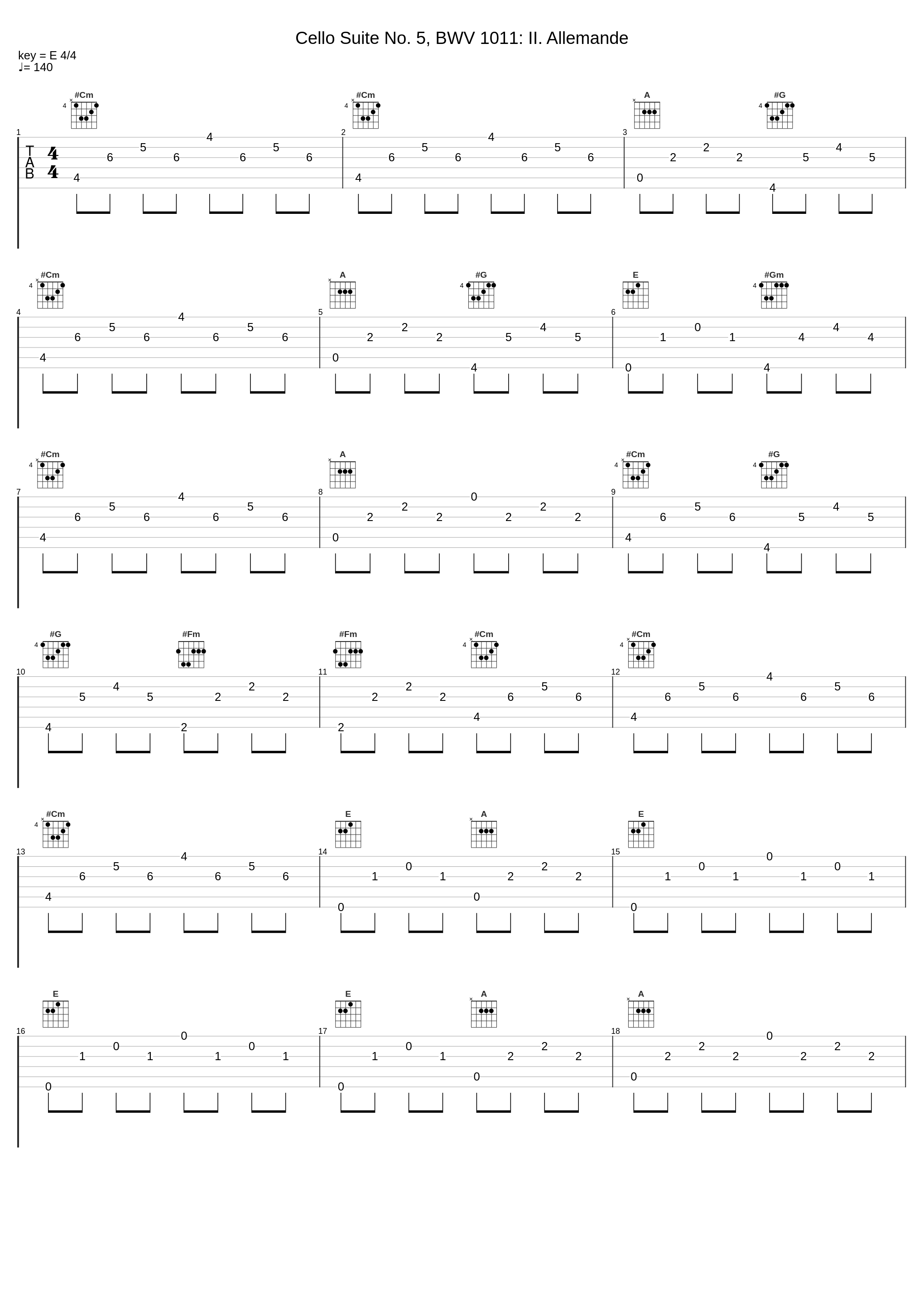 Cello Suite No. 5, BWV 1011: II. Allemande_Mauro Valli,Johann Sebastian Bach_1