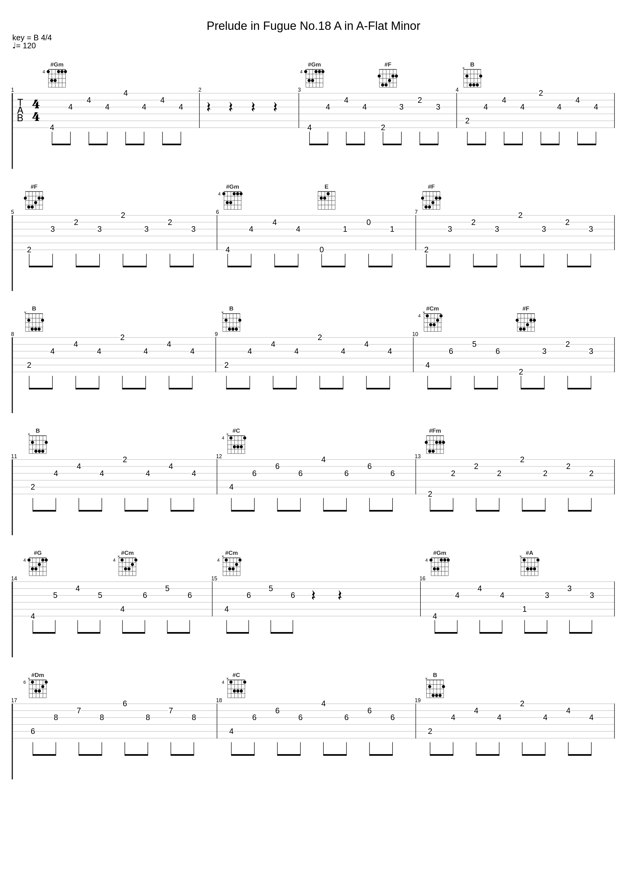 Prelude in Fugue No.18 A in A-Flat Minor_Johann Sebastian Bach_1