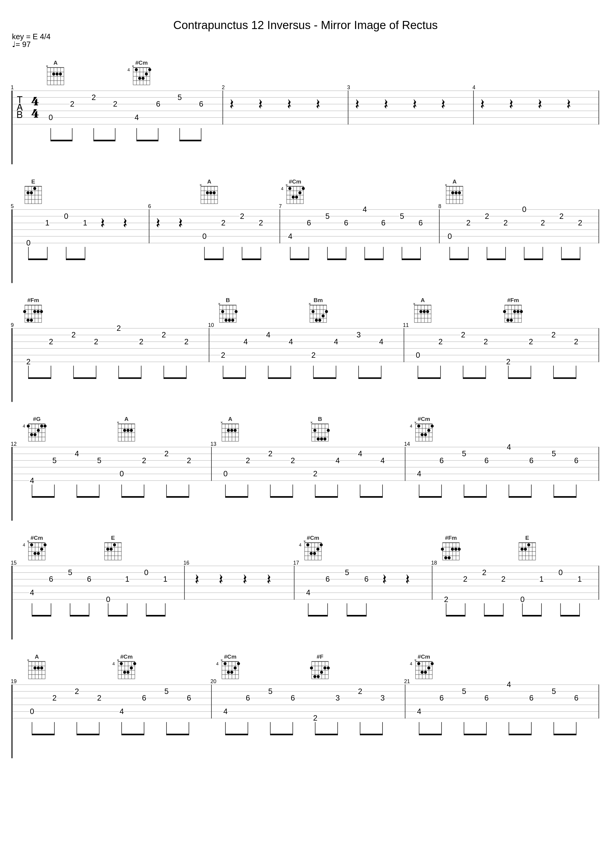 Contrapunctus 12 Inversus - Mirror Image of Rectus_Wikman,Johann Sebastian Bach_1