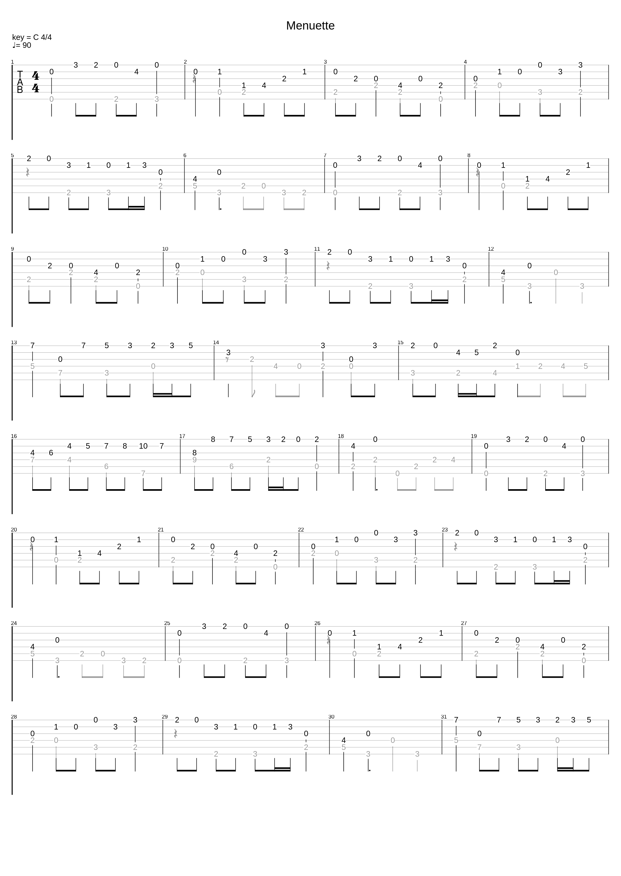 Menuette_Johann Sebastian Bach_1