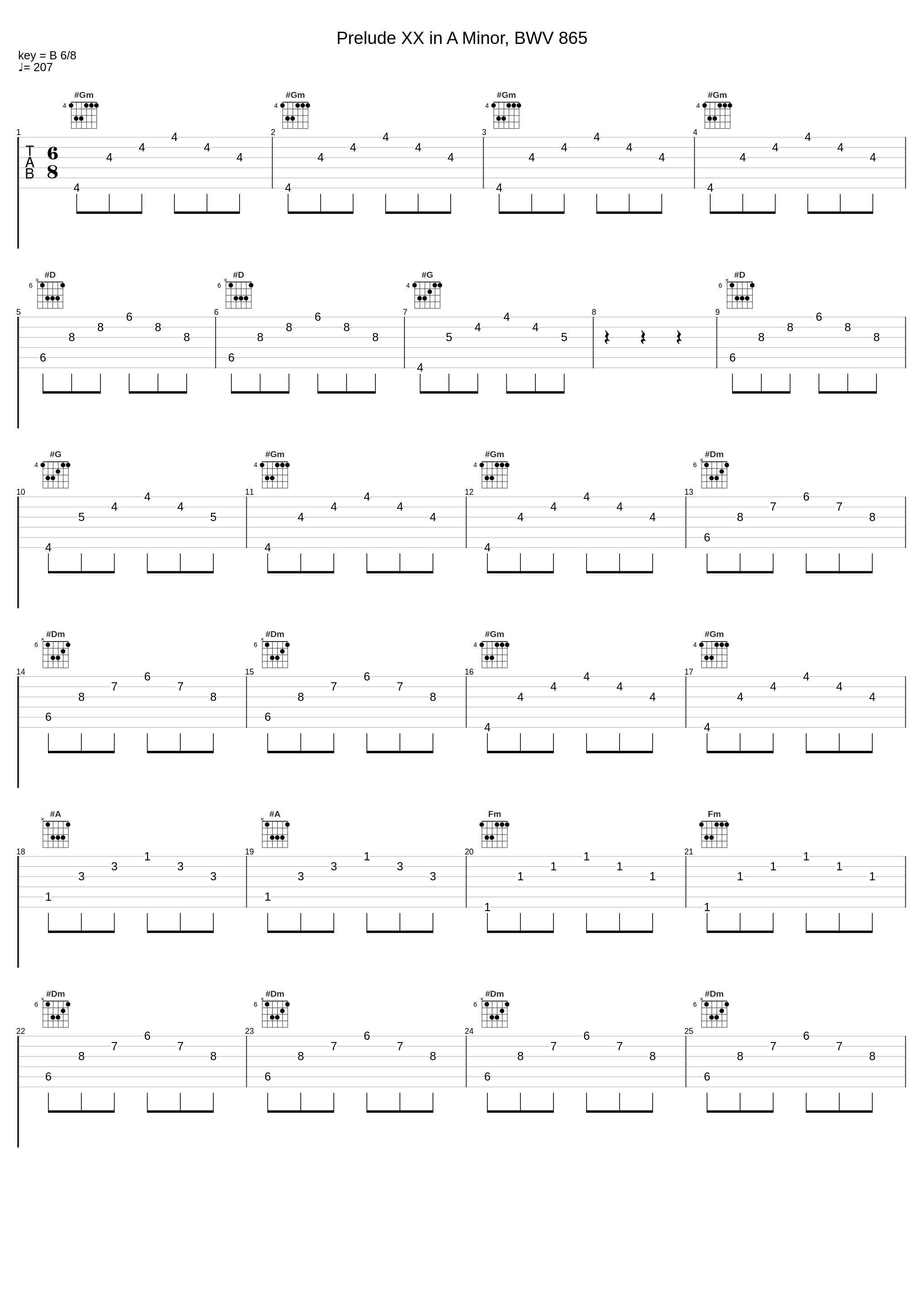 Prelude XX in A Minor, BWV 865_Cristiano Holtz,Johann Sebastian Bach_1