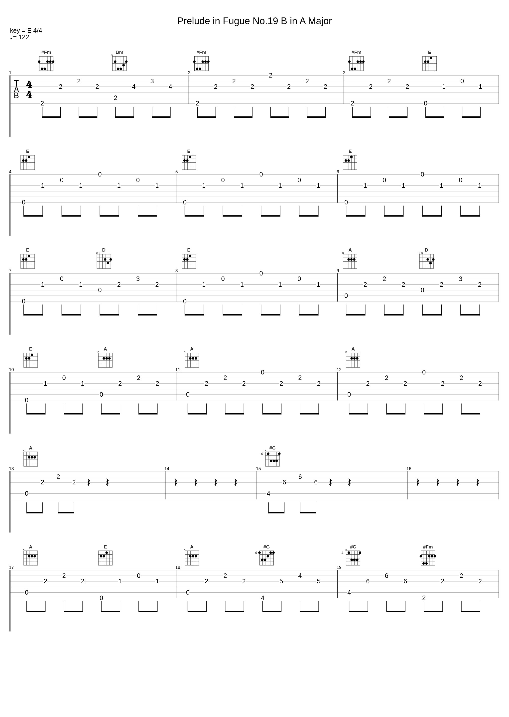 Prelude in Fugue No.19 B in A Major_Johann Sebastian Bach_1