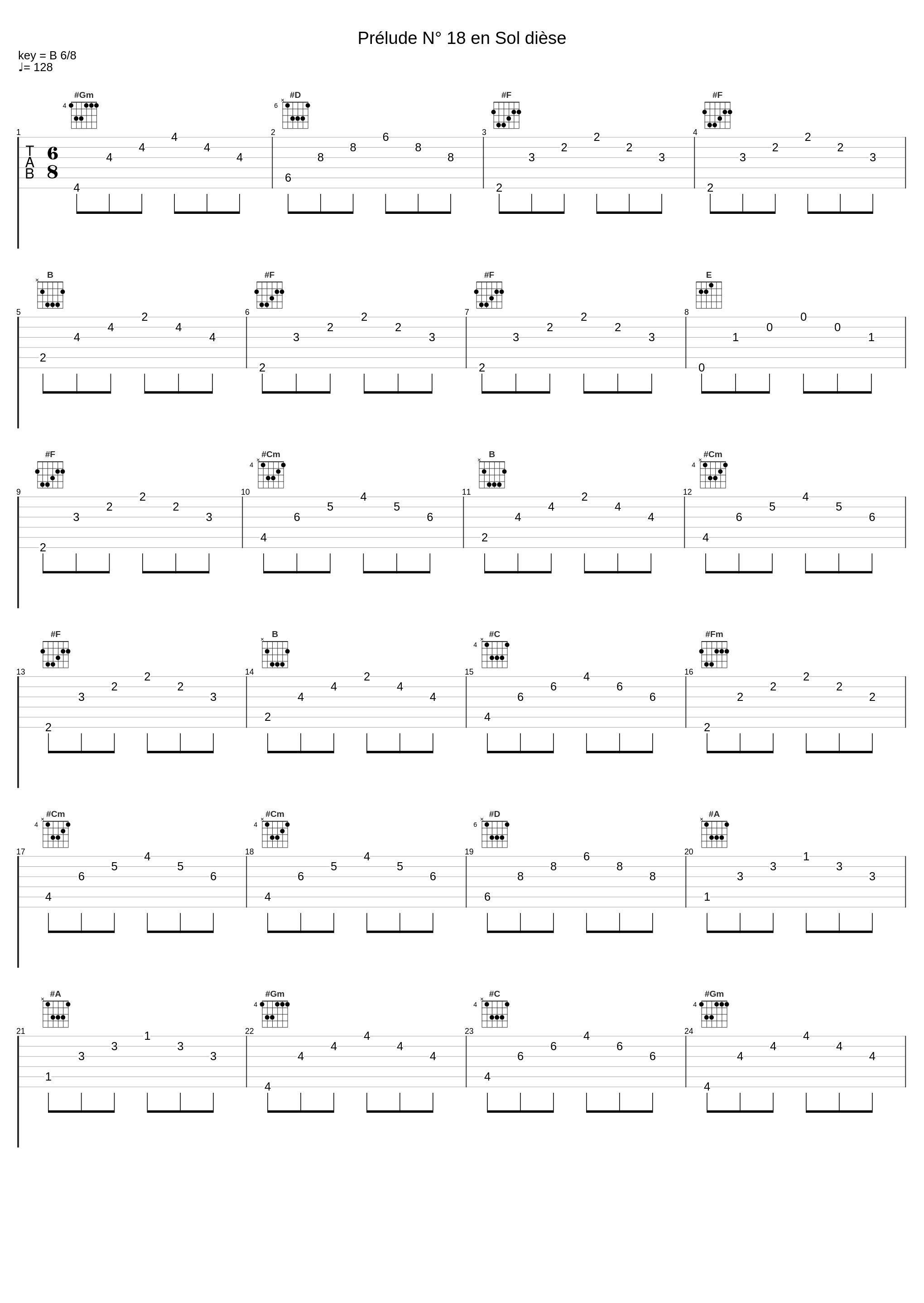 Prélude N° 18 en Sol dièse_朱晓玫,Johann Sebastian Bach_1