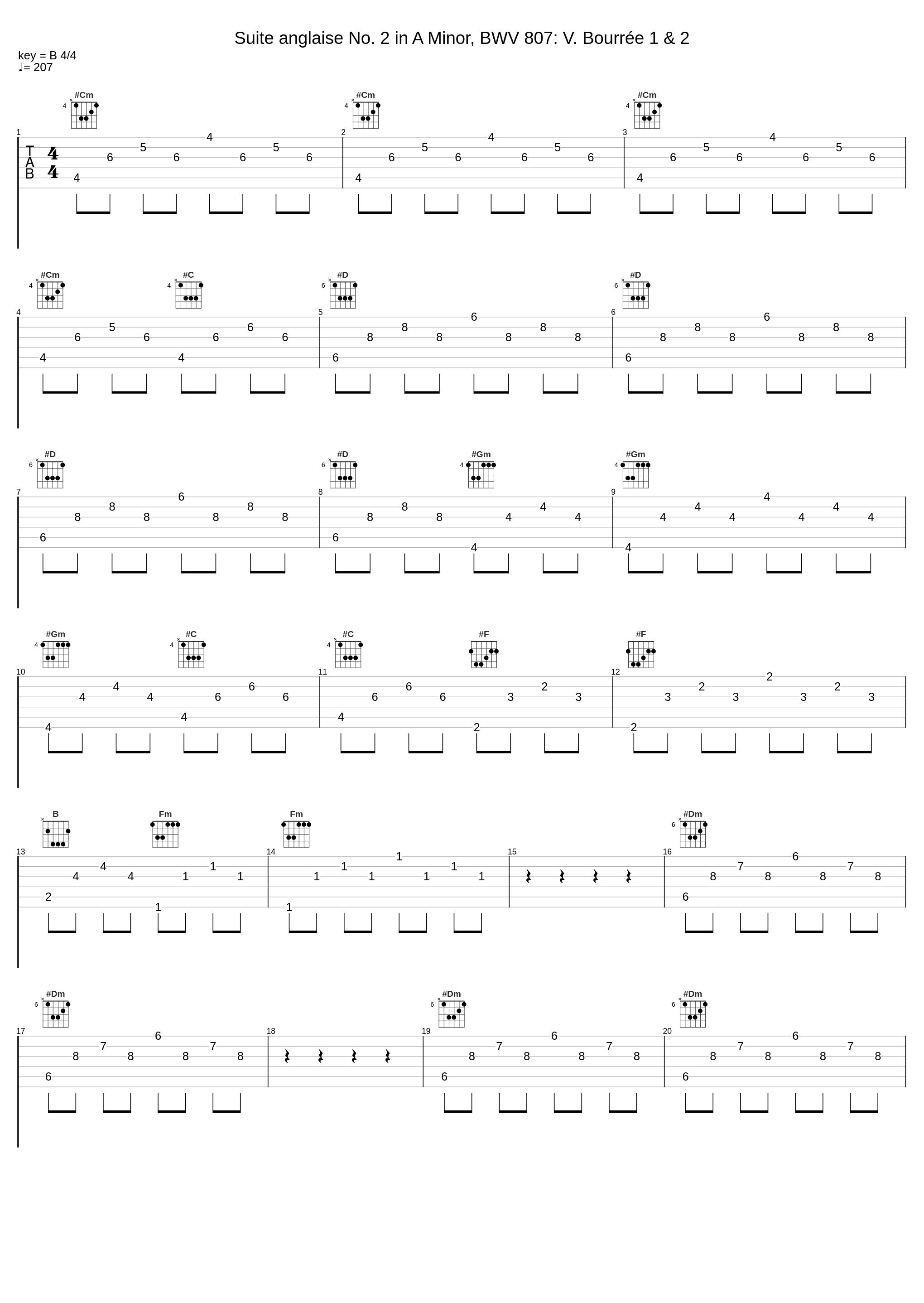 Suite anglaise No. 2 in A Minor, BWV 807: V. Bourrée 1 & 2_Blandine Rannou,Johann Sebastian Bach_1