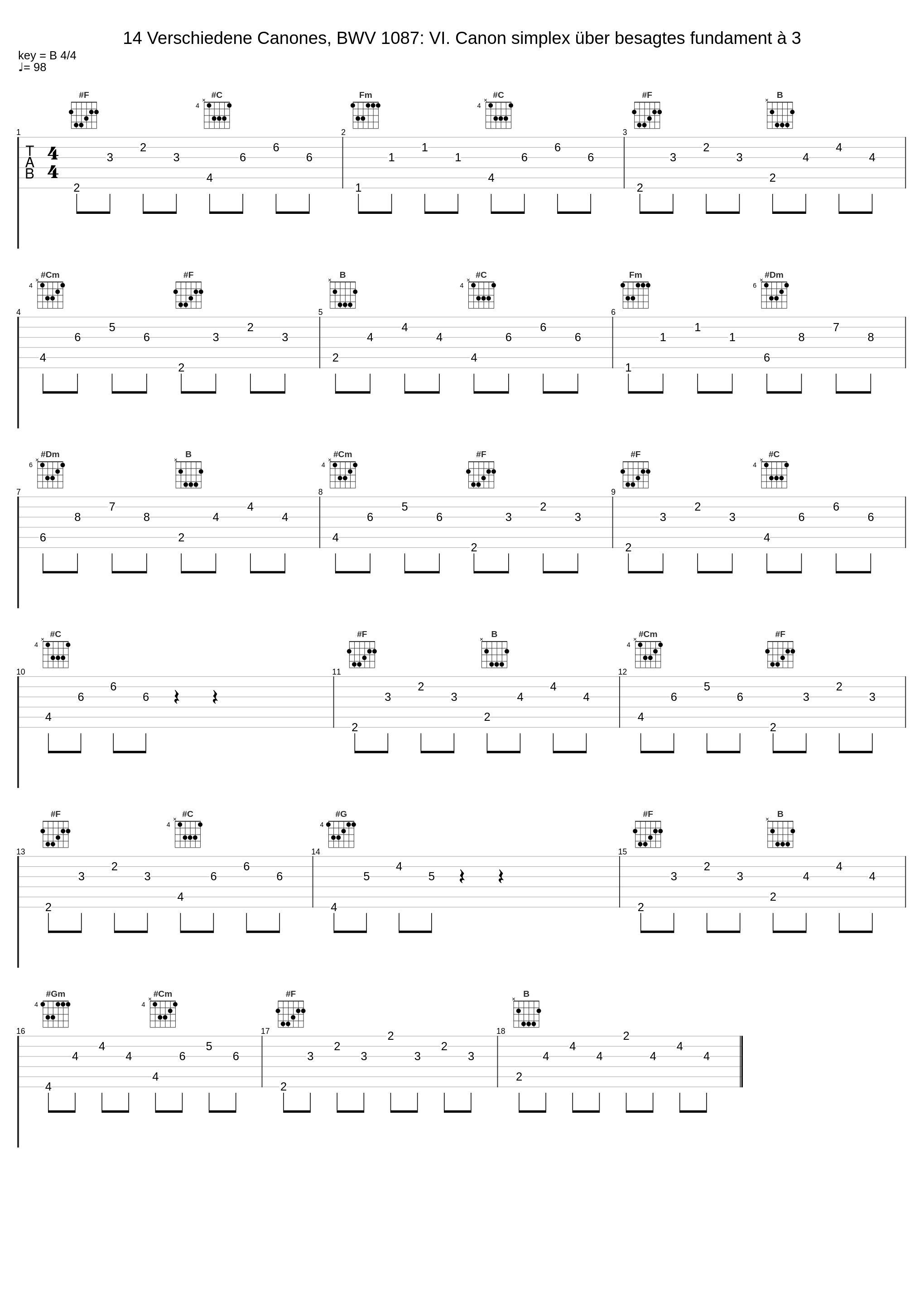 14 Verschiedene Canones, BWV 1087: VI. Canon simplex über besagtes fundament à 3_Café Zimmermann,Johann Sebastian Bach_1