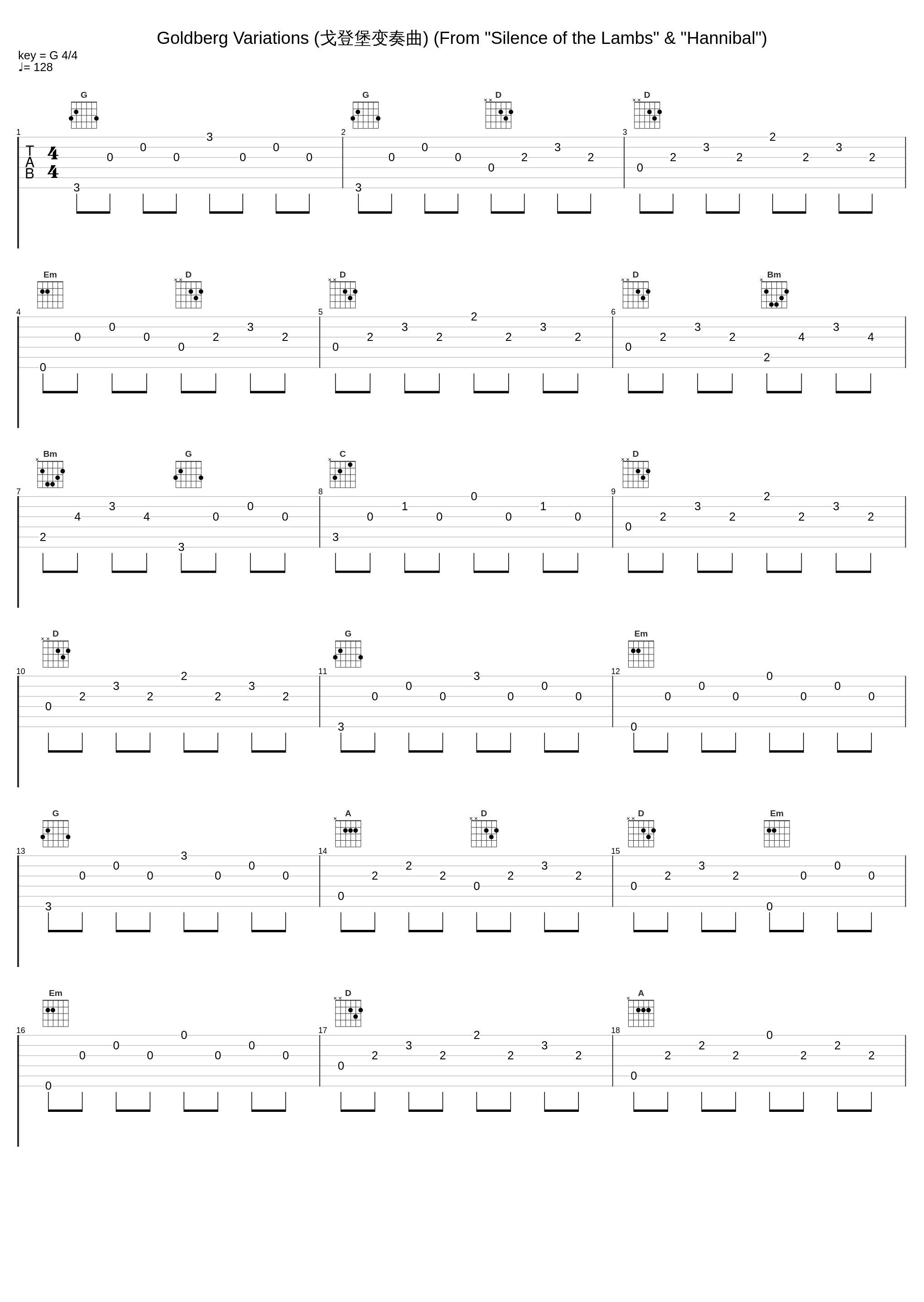 Goldberg Variations (戈登堡变奏曲) (From "Silence of the Lambs" & "Hannibal")_Jean Bernard-Marie_1