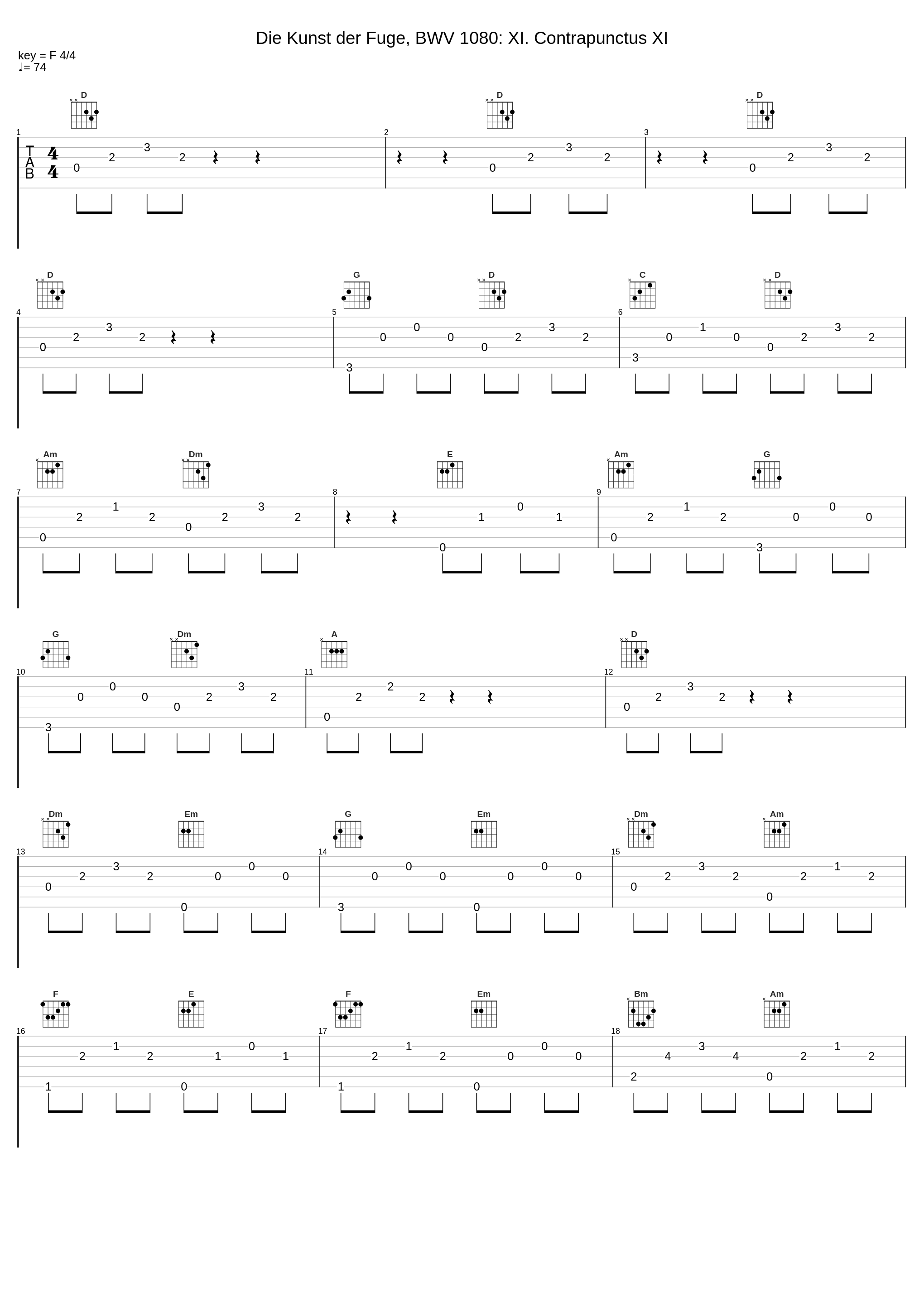 Die Kunst der Fuge, BWV 1080: XI. Contrapunctus XI_Alice Ader,Johann Sebastian Bach_1