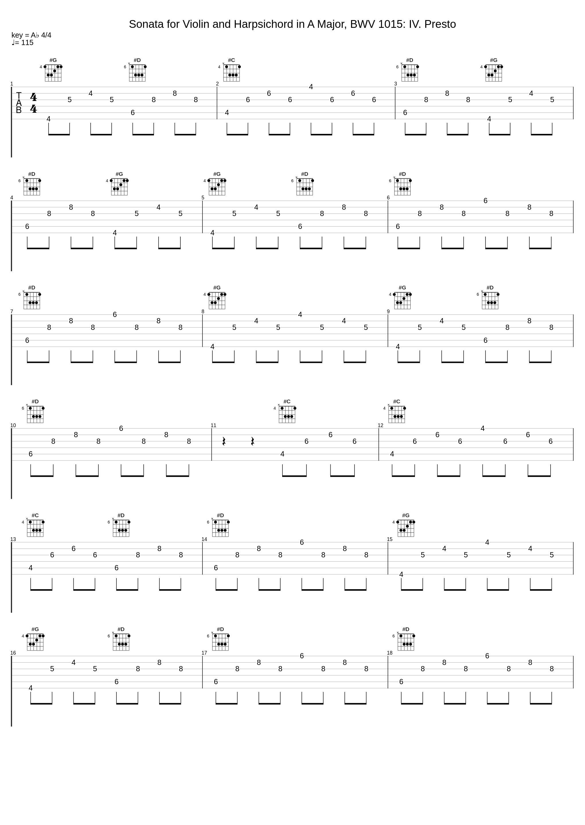 Sonata for Violin and Harpsichord in A Major, BWV 1015: IV. Presto_Florian Deuter,Philippe Grisvard,Johann Sebastian Bach_1