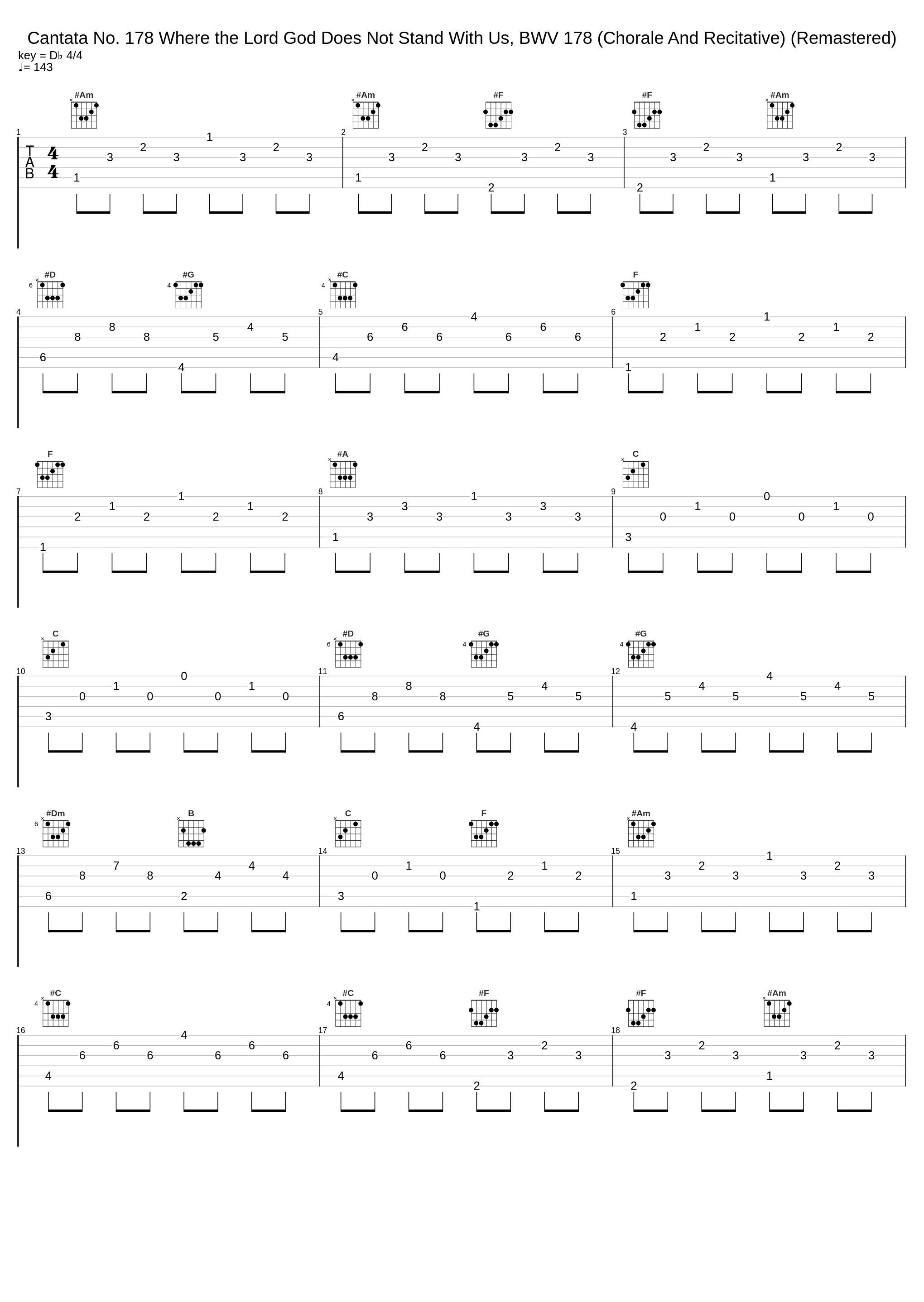 Cantata No. 178 Where the Lord God Does Not Stand With Us, BWV 178 (Chorale And Recitative) (Remastered)_Johann Sebastian Bach_1