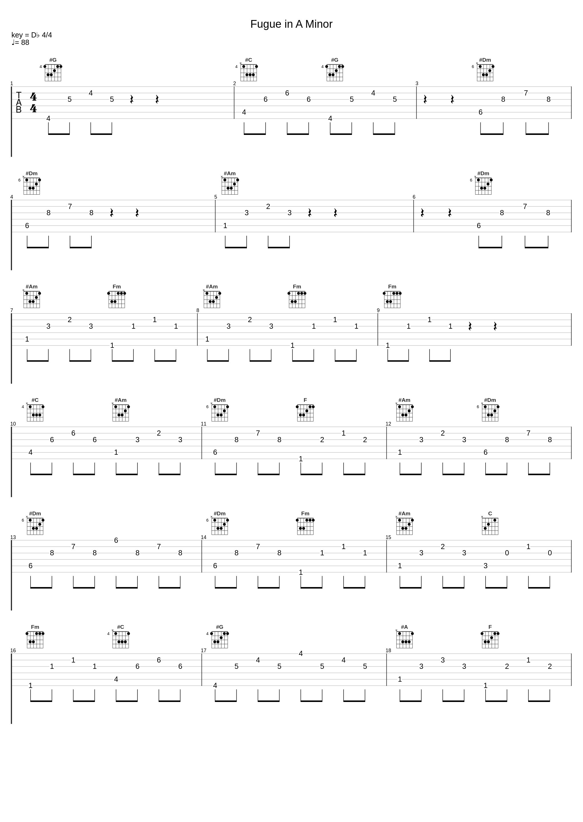 Fugue in A Minor_Joseph Payne,Johann Pachelbel_1