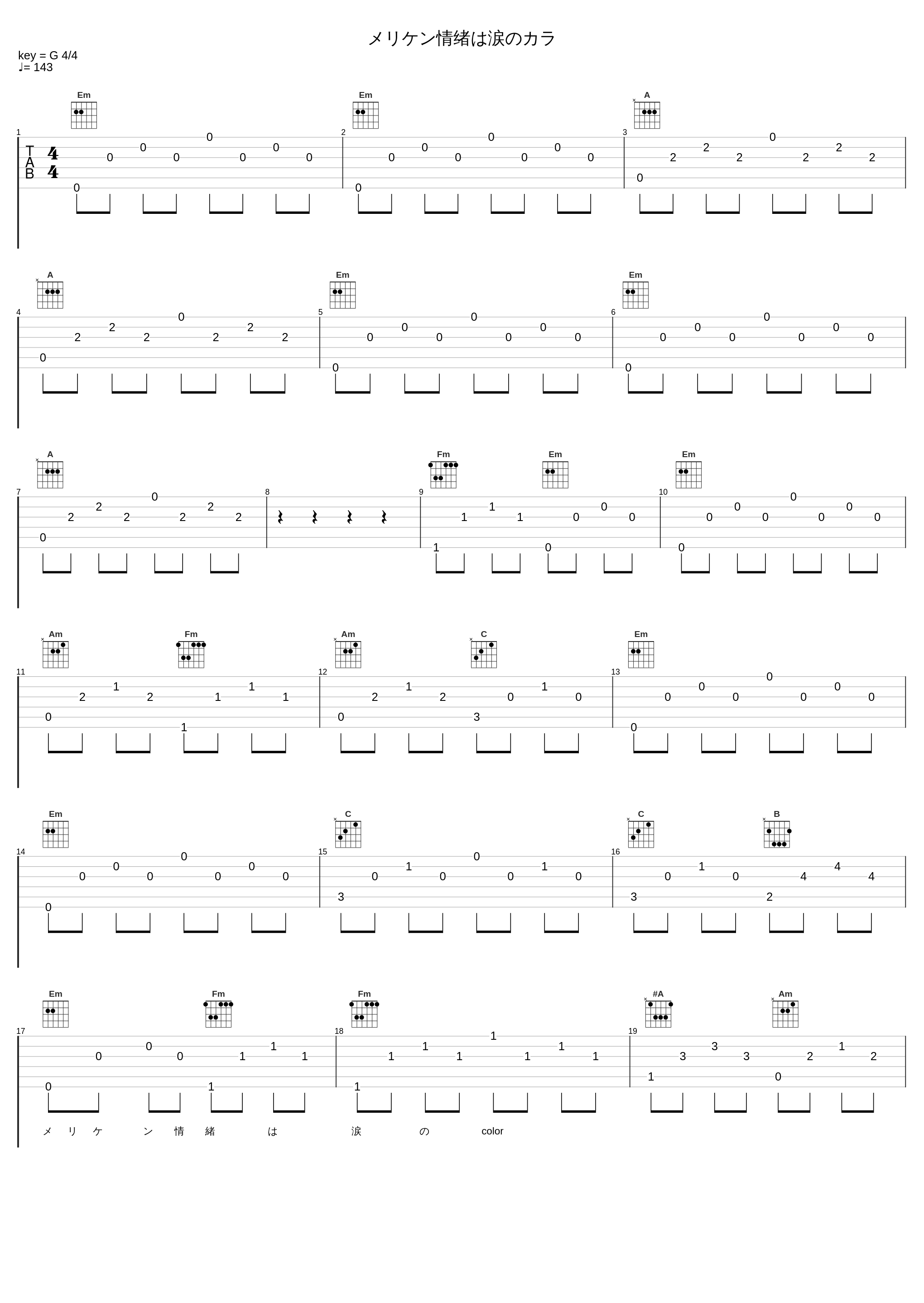 メリケン情绪は涙のカラ_南方之星_1