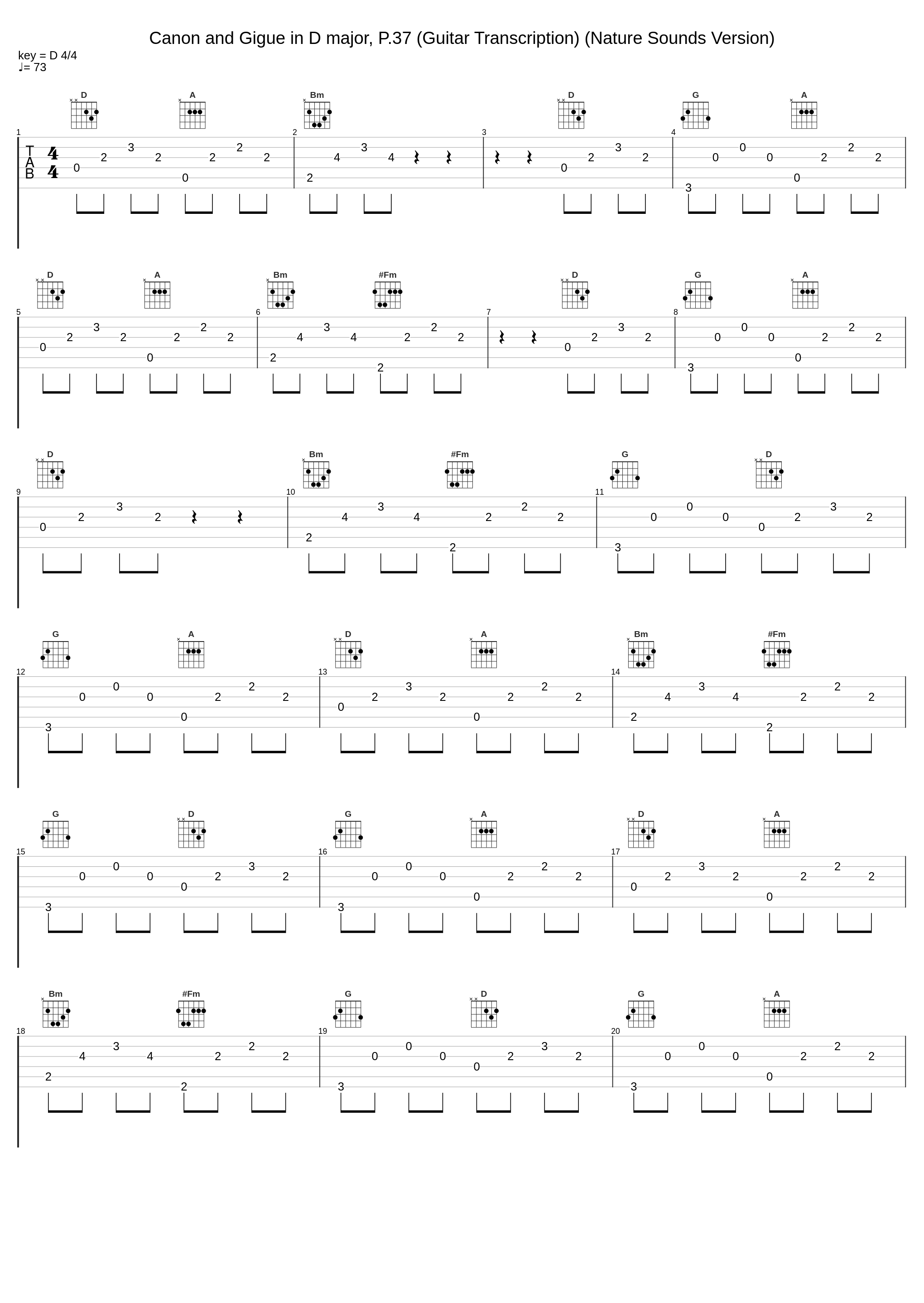 Canon and Gigue in D major, P.37 (Guitar Transcription) (Nature Sounds Version)_Classical Music DEA Channel,Guitar Music DEA Channel,Classical Music for Studying DEA Channel,Johann Pachelbel_1