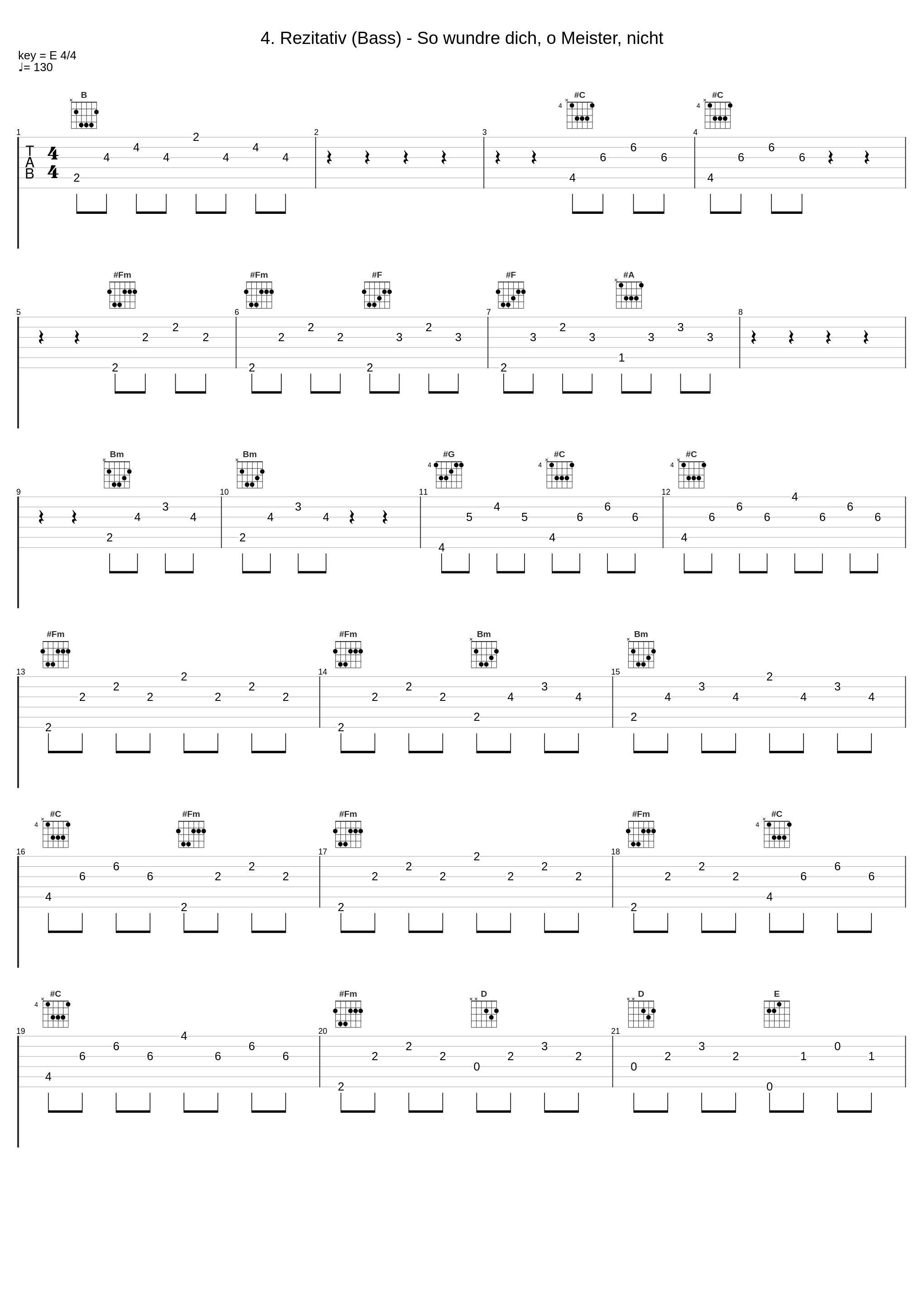 4. Rezitativ (Bass) - So wundre dich, o Meister, nicht_Johann Sebastian Bach,Rudolf Lutz_1