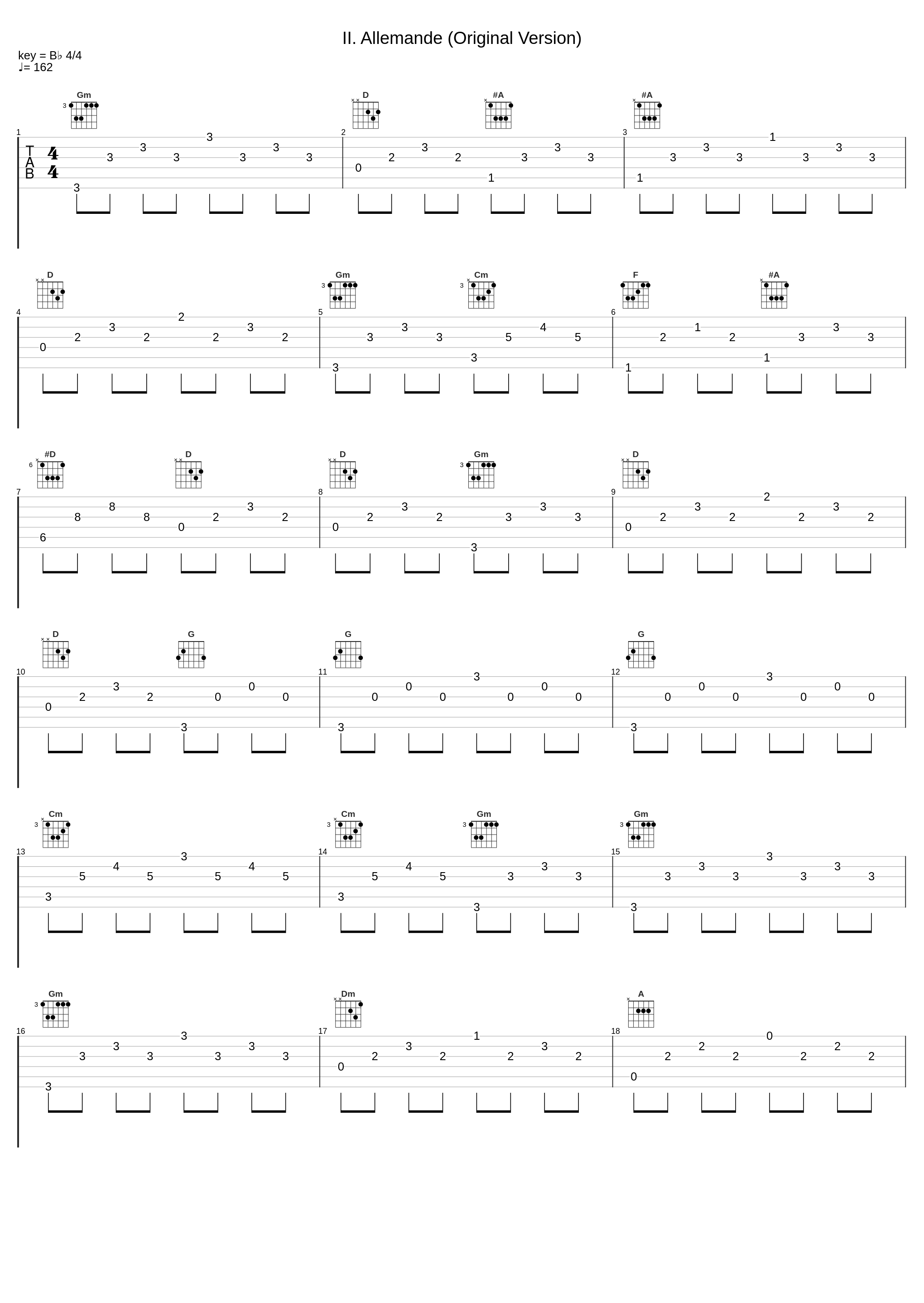 II. Allemande (Original Version)_Johann Sebastian Bach,C Red_1