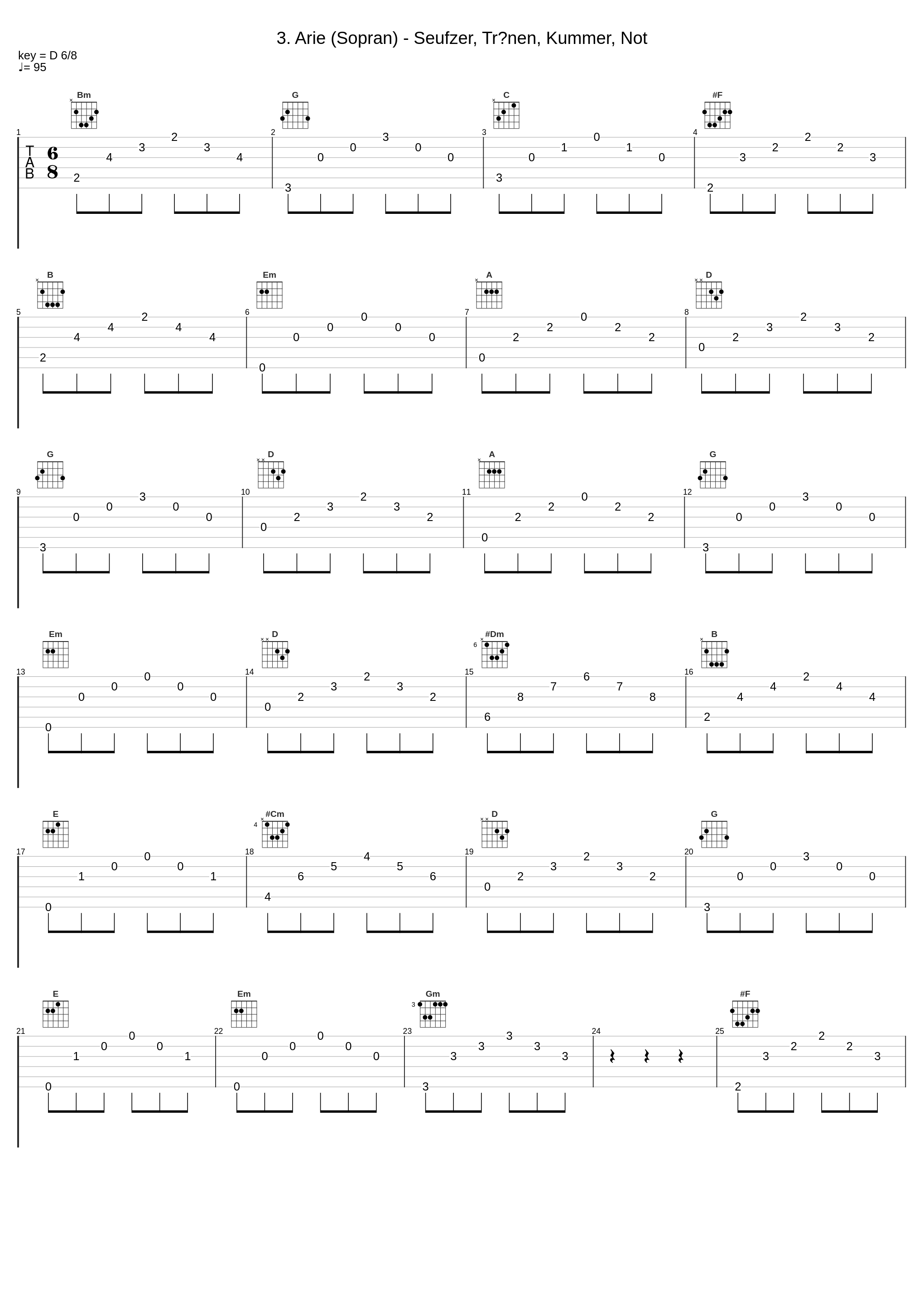 3. Arie (Sopran) - Seufzer, Tränen, Kummer, Not_Johann Sebastian Bach,Rudolf Lutz_1