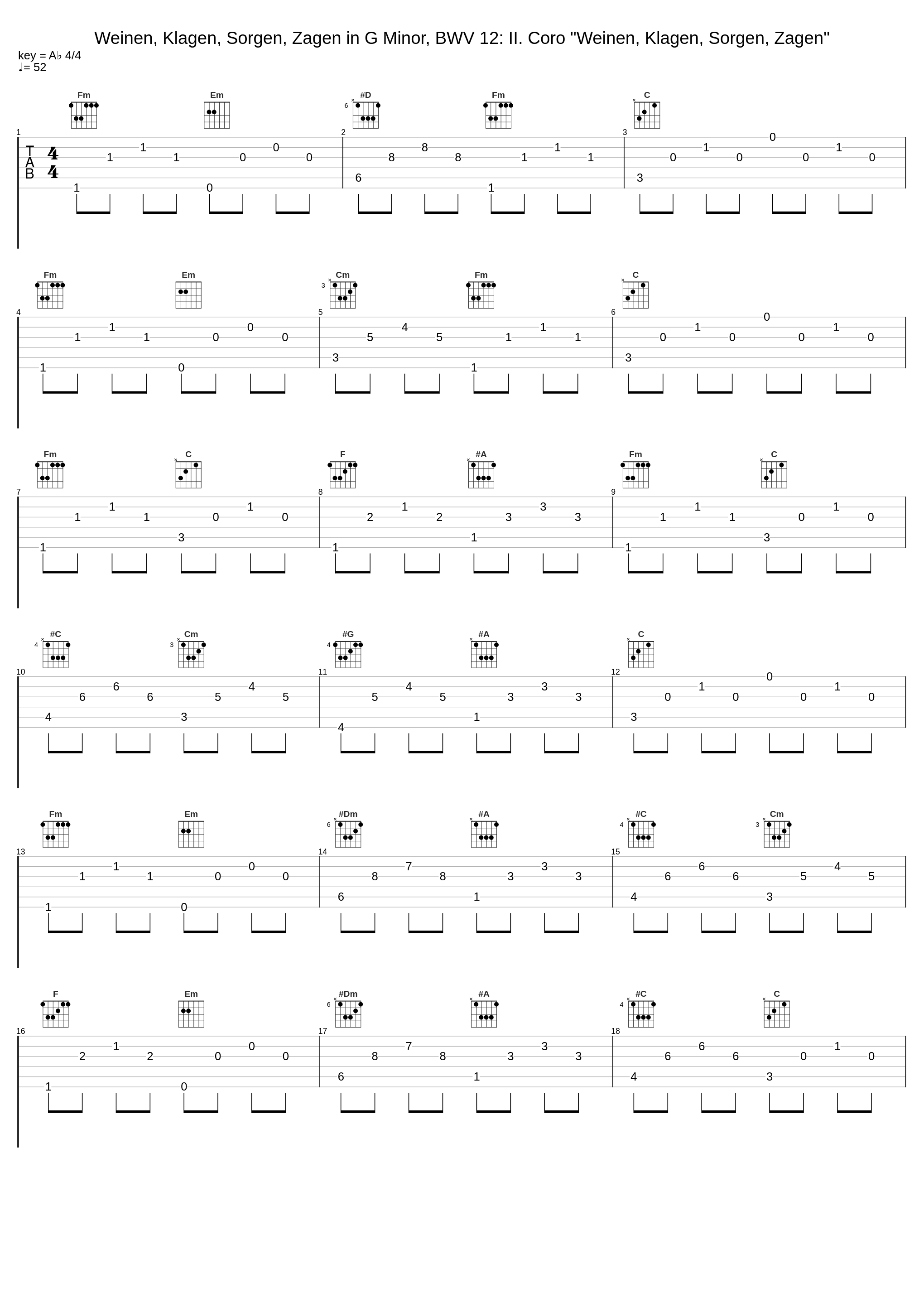 Weinen, Klagen, Sorgen, Zagen in G Minor, BWV 12: II. Coro "Weinen, Klagen, Sorgen, Zagen"_Vox Luminis,Lionel Meunier,Johann Sebastian Bach,Anonymous_1