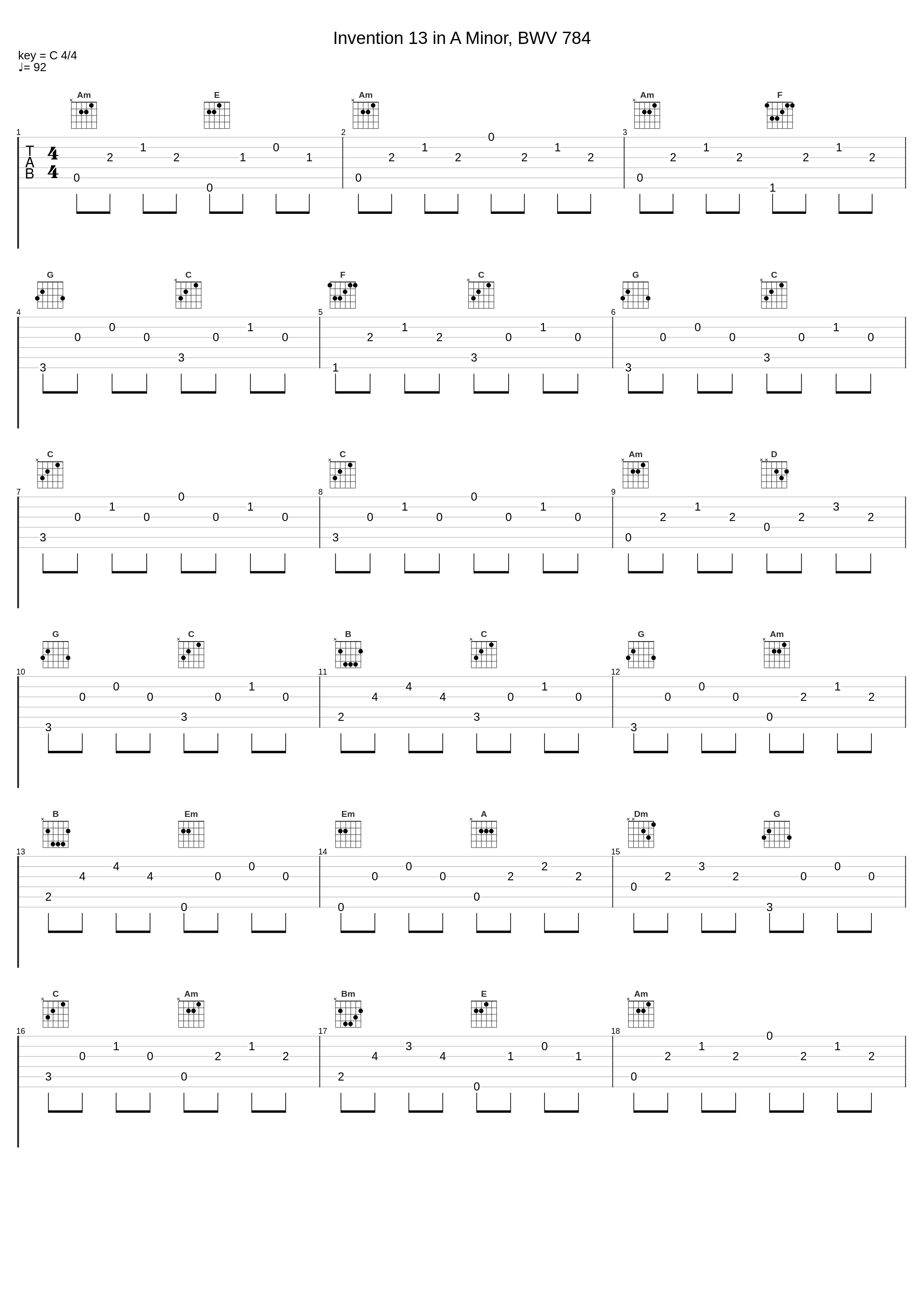 Invention 13 in A Minor, BWV 784_Al Goranski,Johann Sebastian Bach_1