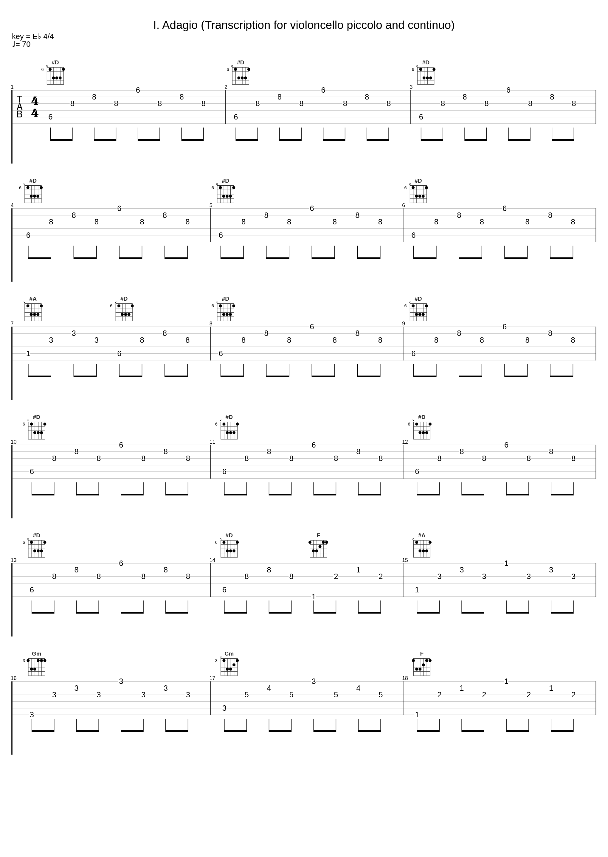 I. Adagio (Transcription for violoncello piccolo and continuo)_Mario Brunello,Roberto Loreggian,Francesco Galligioni,Johann Sebastian Bach_1