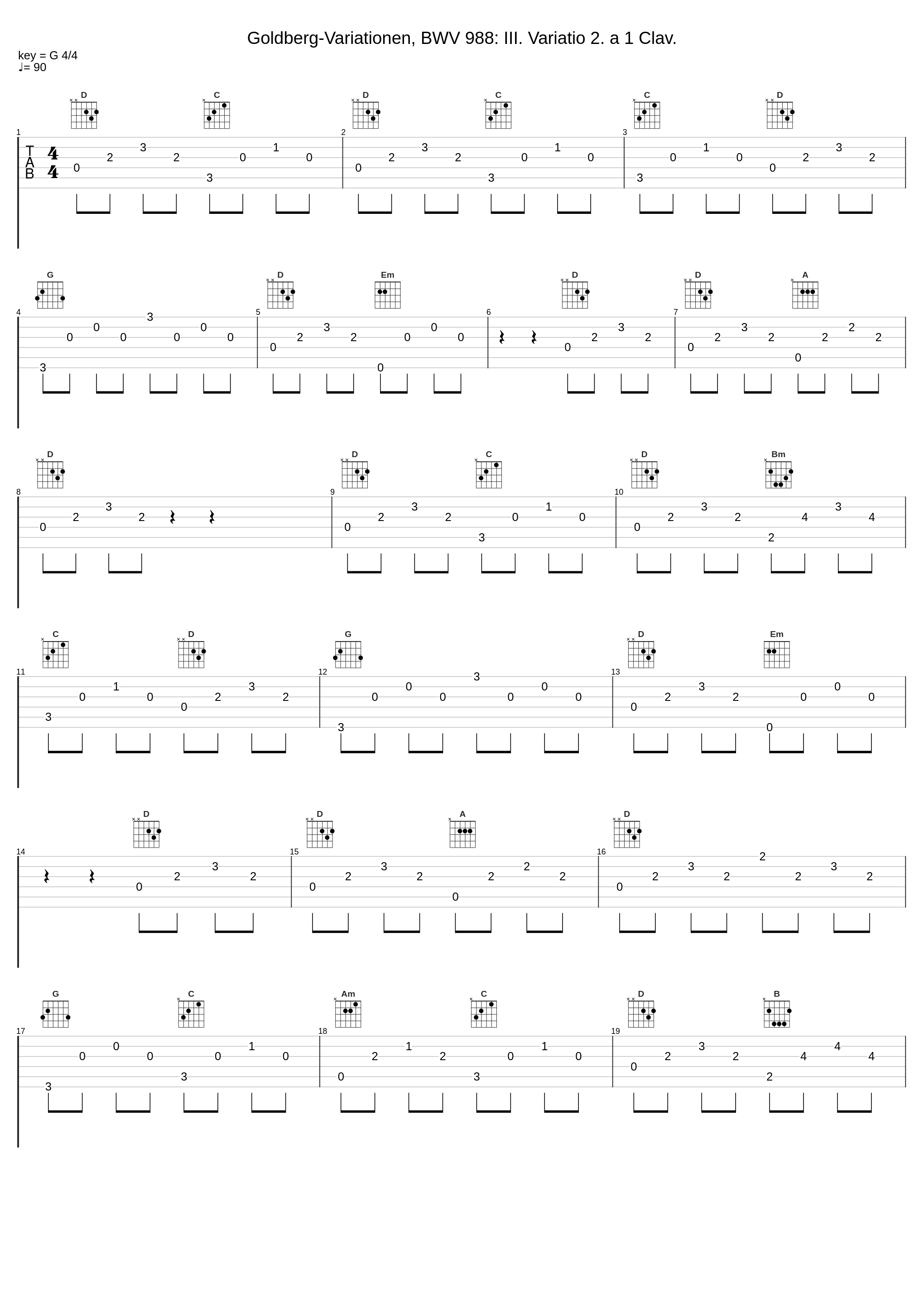 Goldberg-Variationen, BWV 988: III. Variatio 2. a 1 Clav._László Borbély,Johann Sebastian Bach_1