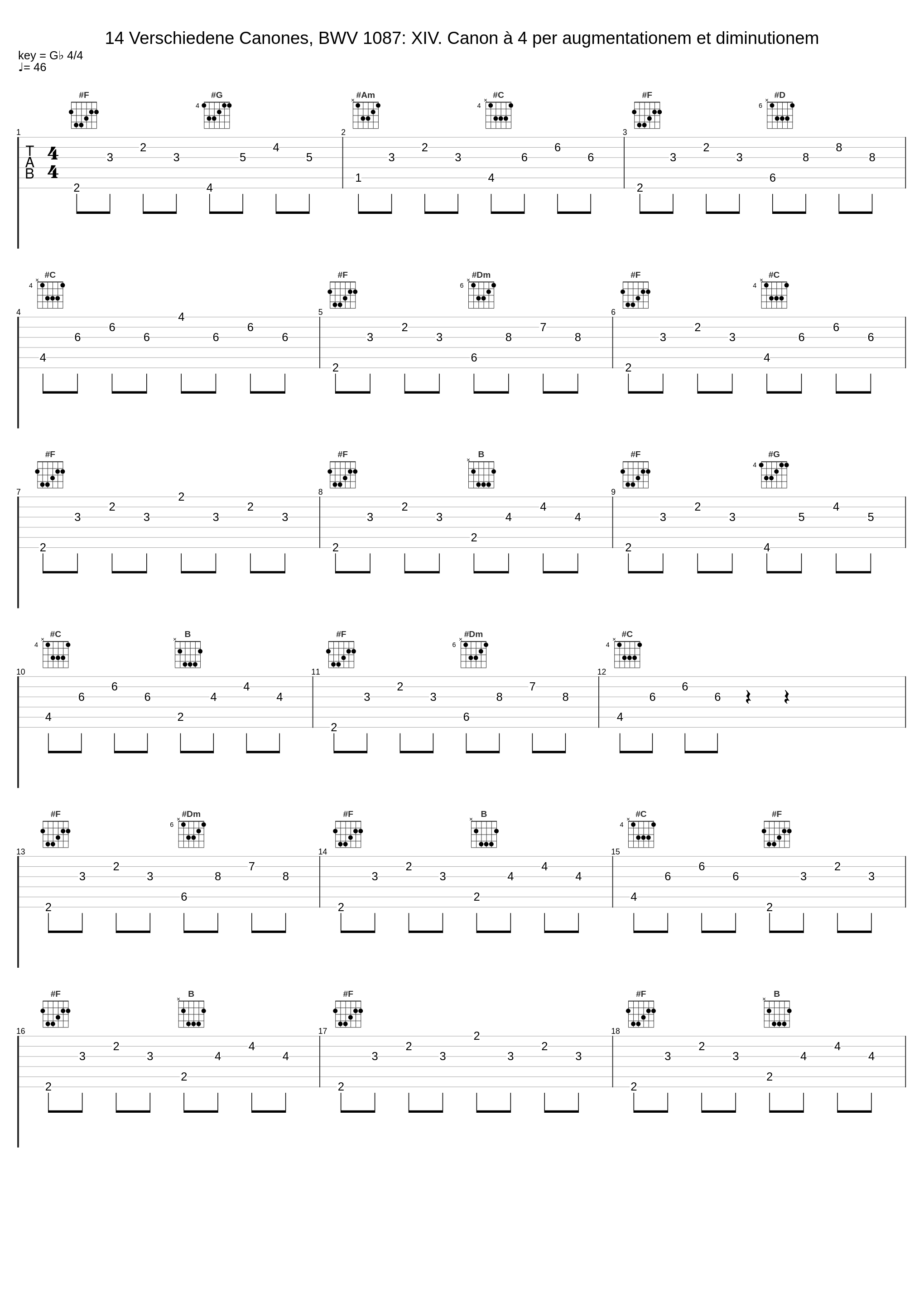 14 Verschiedene Canones, BWV 1087: XIV. Canon à 4 per augmentationem et diminutionem_Café Zimmermann,Johann Sebastian Bach_1