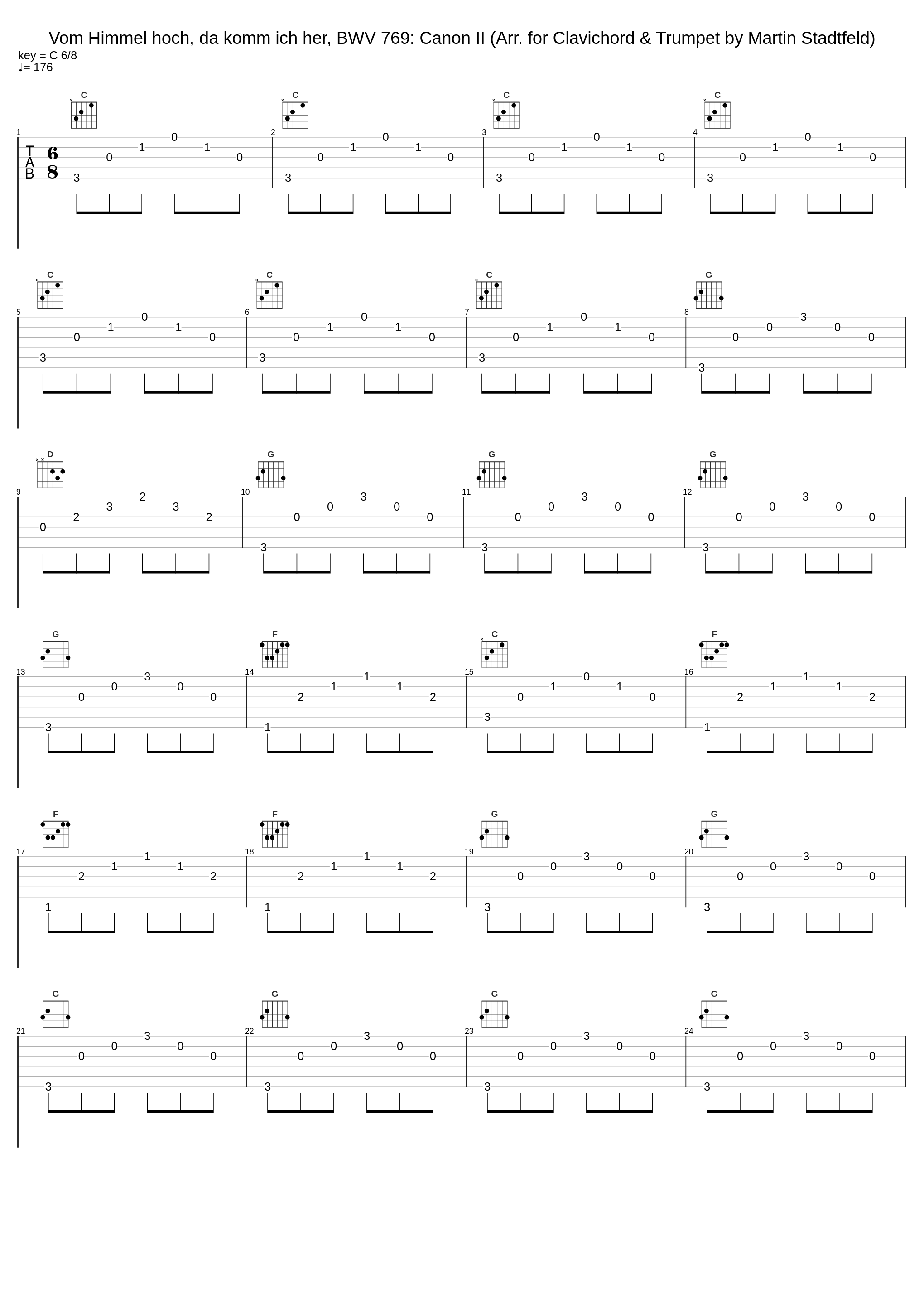 Vom Himmel hoch, da komm ich her, BWV 769: Canon II (Arr. for Clavichord & Trumpet by Martin Stadtfeld)_Martin Stadtfeld,Stephan Stadtfeld,Johann Sebastian Bach_1