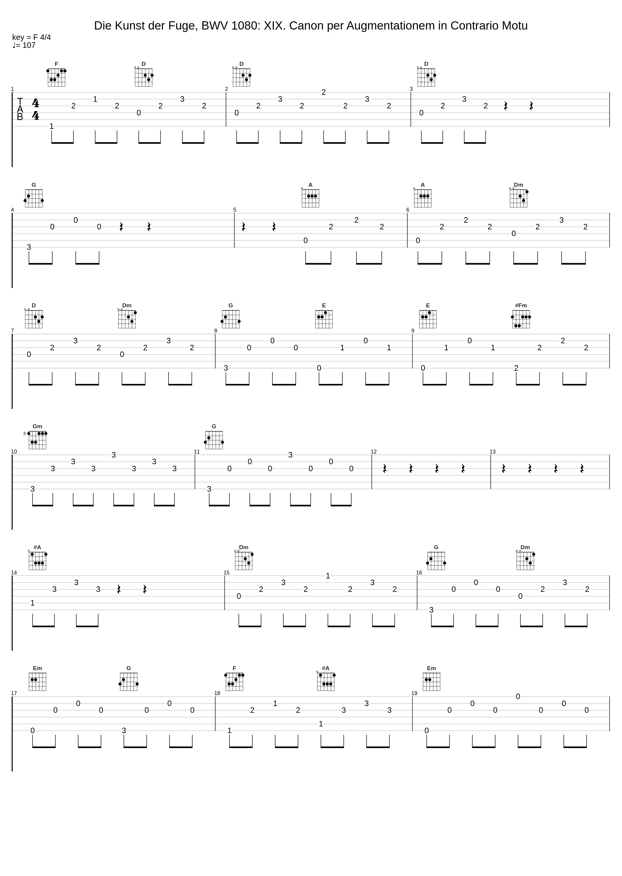 Die Kunst der Fuge, BWV 1080: XIX. Canon per Augmentationem in Contrario Motu_Alice Ader,Johann Sebastian Bach_1