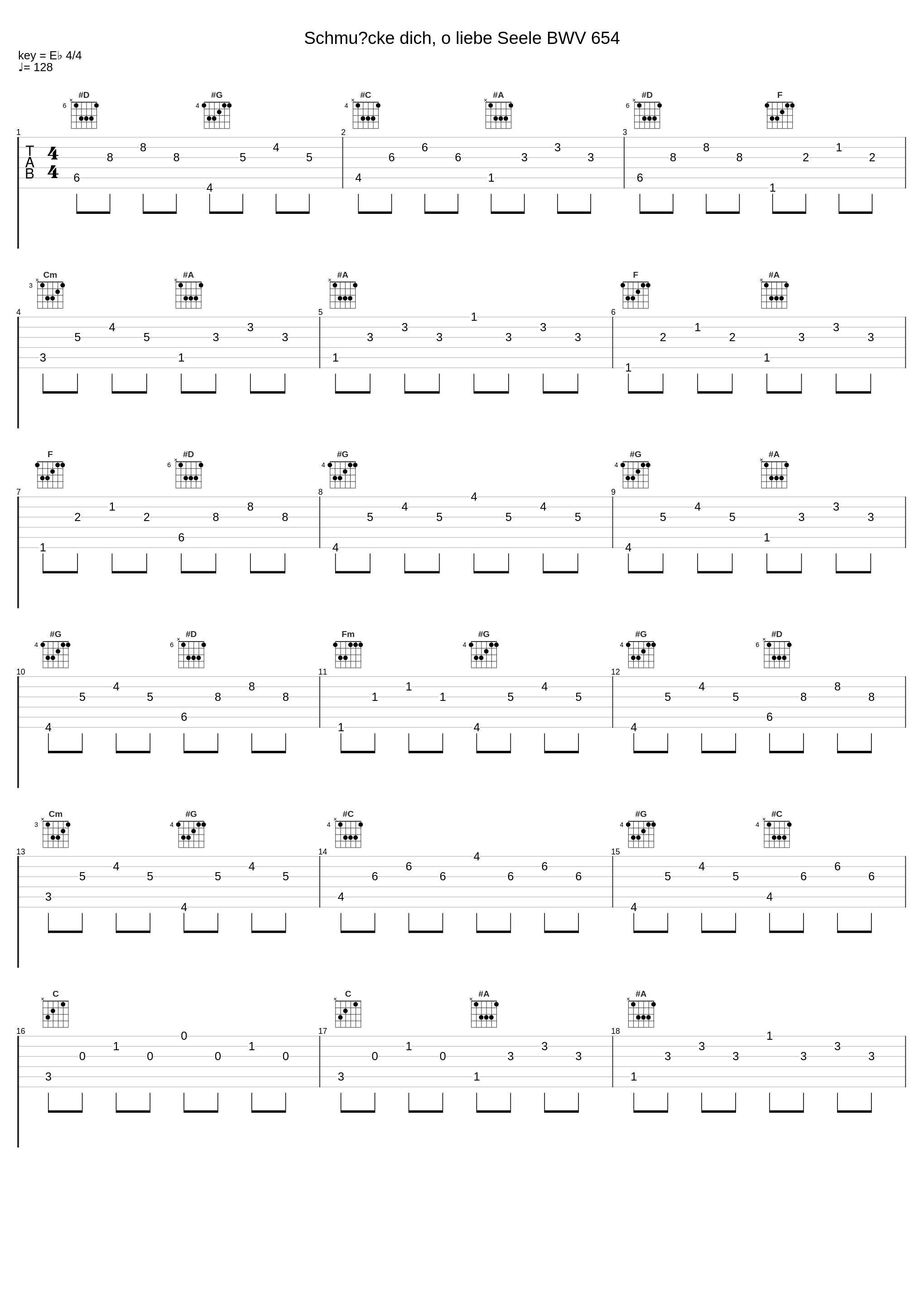 Schmücke dich, o liebe Seele BWV 654_Johann Sebastian Bach,Nologo_1