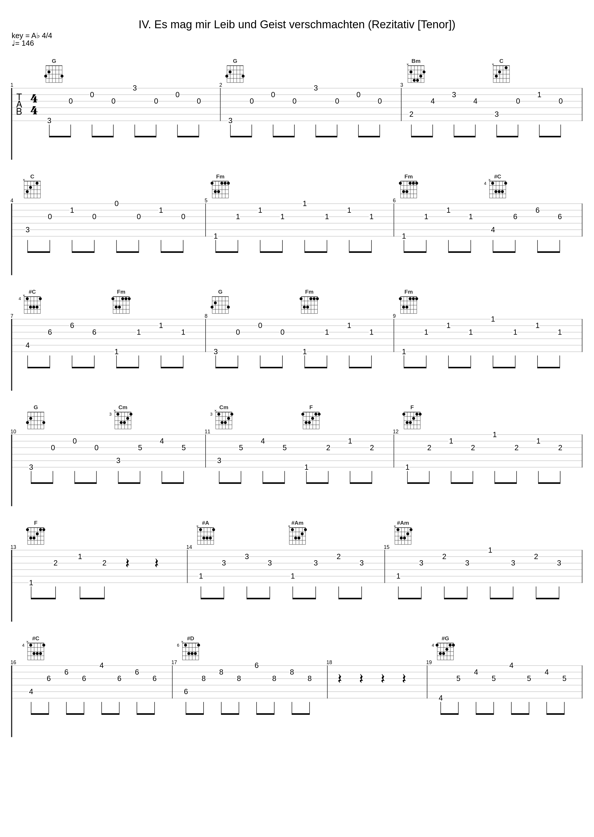 IV. Es mag mir Leib und Geist verschmachten (Rezitativ [Tenor])_Christian Rathgeber,Rudolf Lutz,Johann Sebastian Bach_1