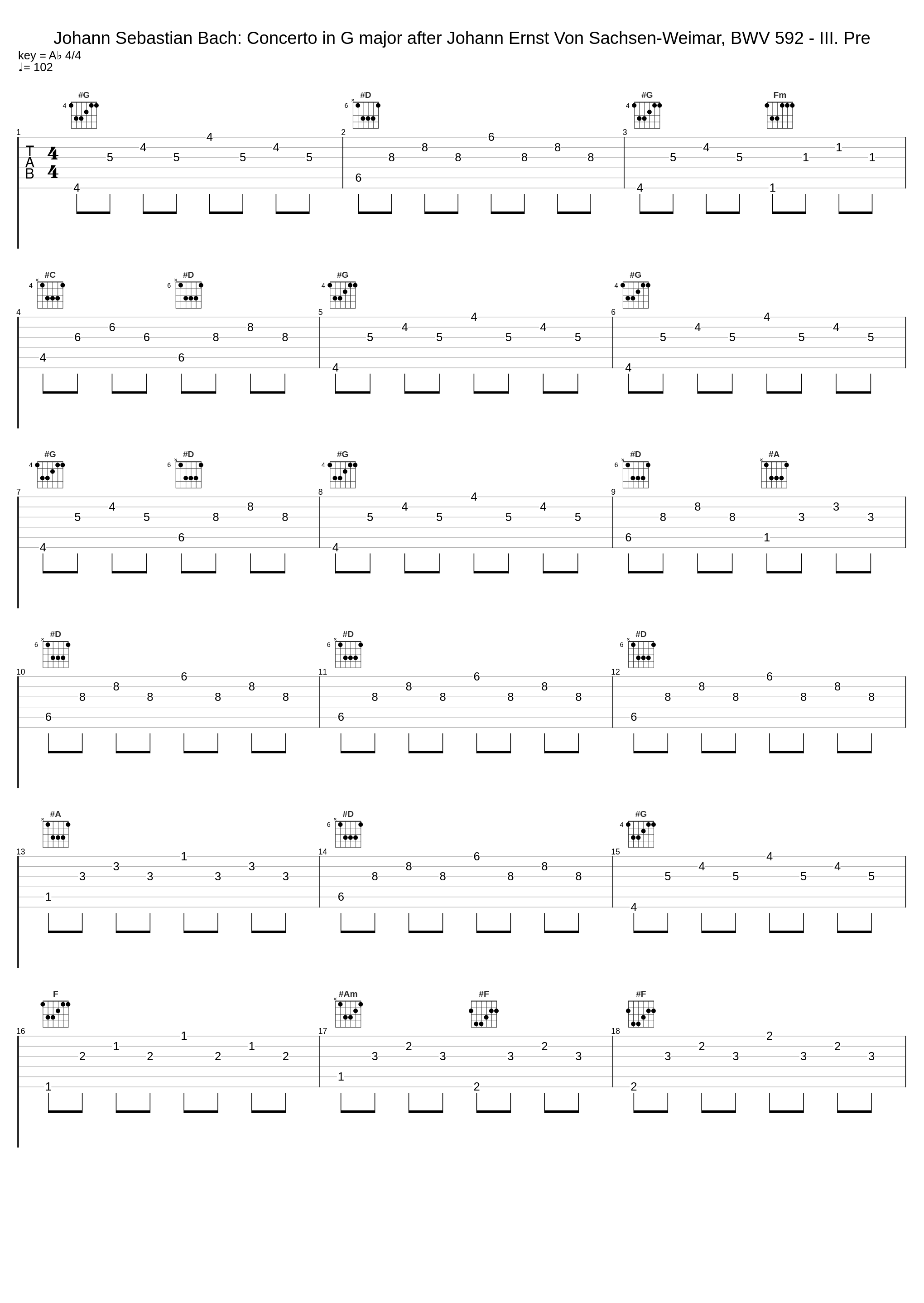 Johann Sebastian Bach: Concerto in G major after Johann Ernst Von Sachsen-Weimar, BWV 592 - III. Pre_Johann Sebastian Bach_1