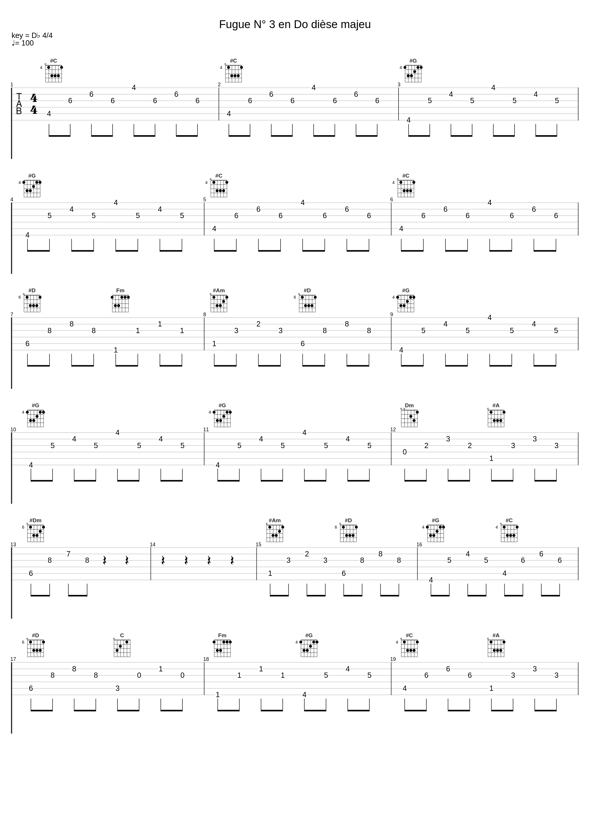 Fugue N° 3 en Do dièse majeu_朱晓玫,Johann Sebastian Bach_1