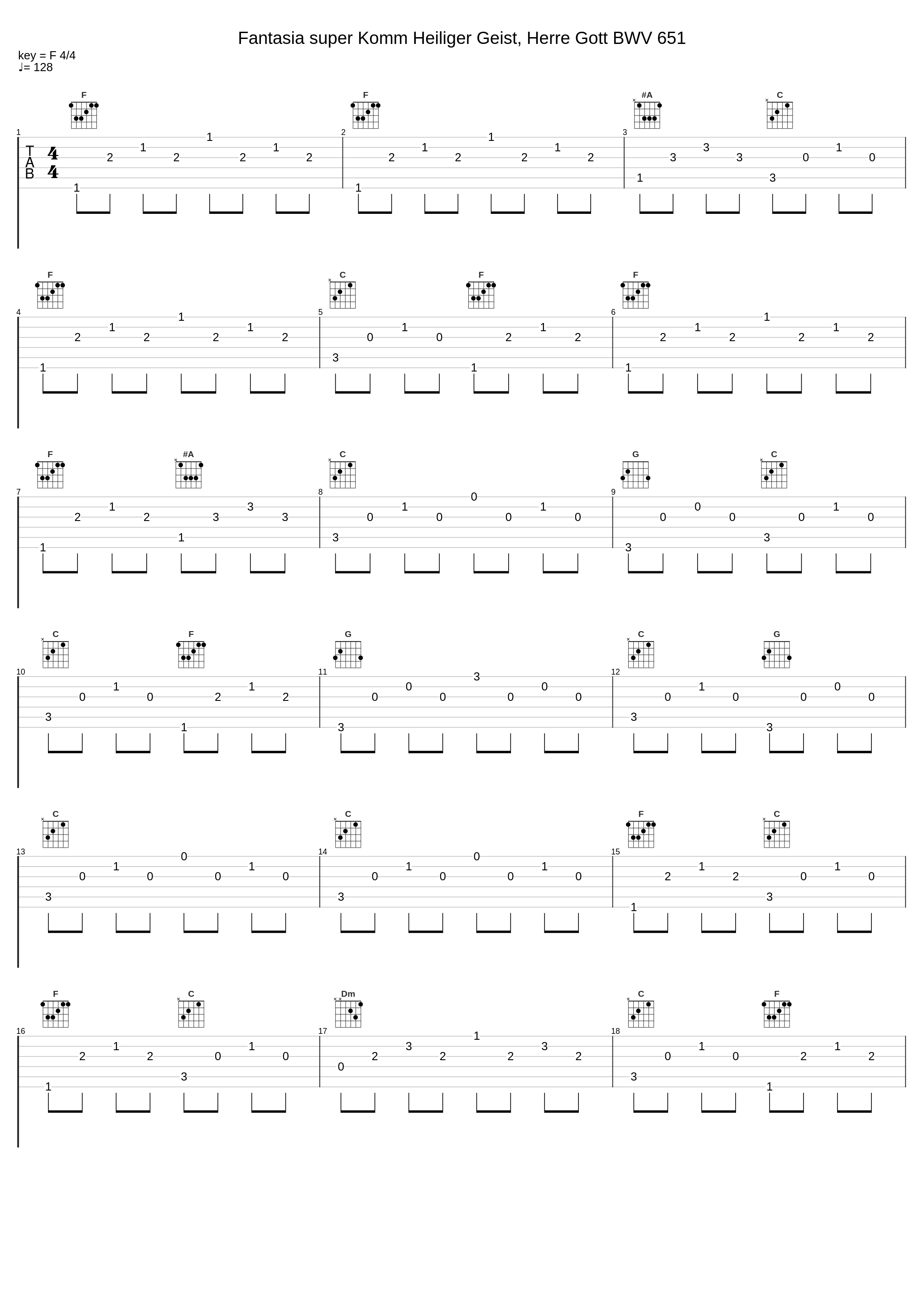 Fantasia super Komm Heiliger Geist, Herre Gott BWV 651_Johann Sebastian Bach,Nologo_1