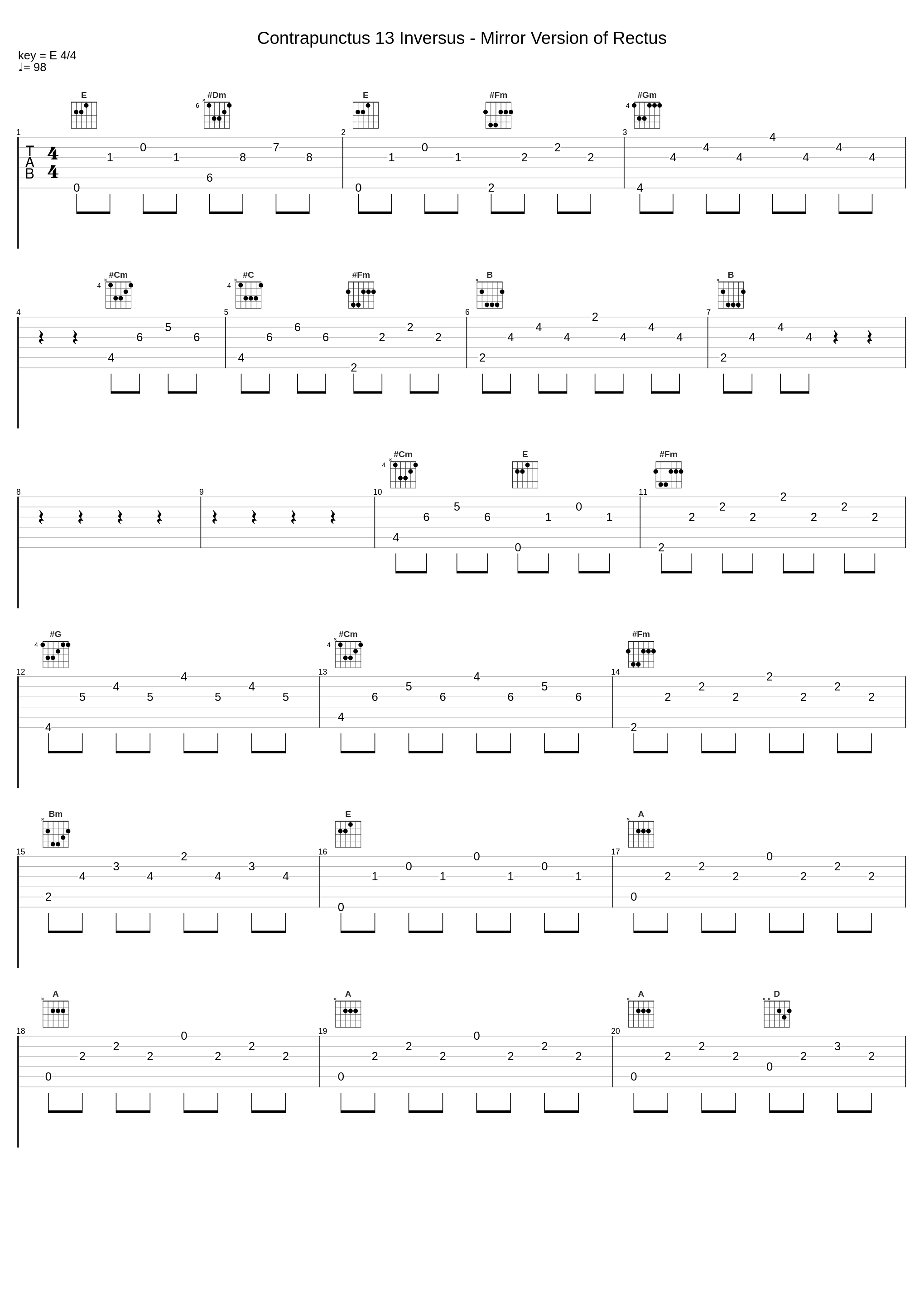 Contrapunctus 13 Inversus - Mirror Version of Rectus_Wikman,Johann Sebastian Bach_1