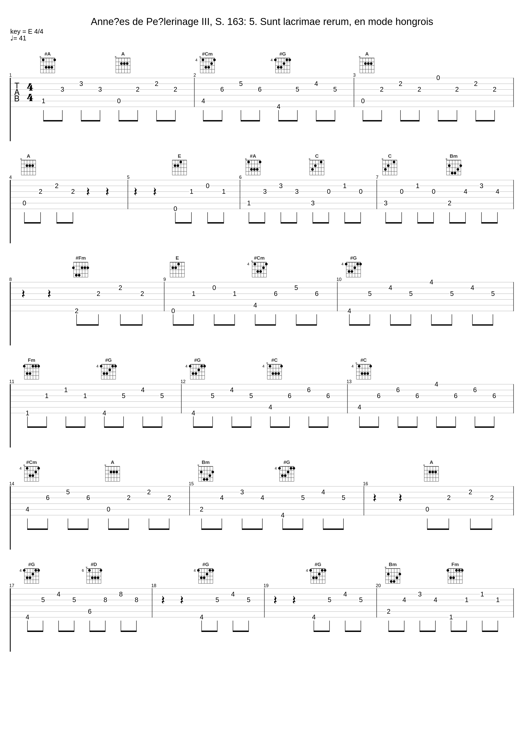 Années de Pèlerinage III, S. 163: 5. Sunt lacrimae rerum, en mode hongrois_Al Goranski,Franz Liszt_1