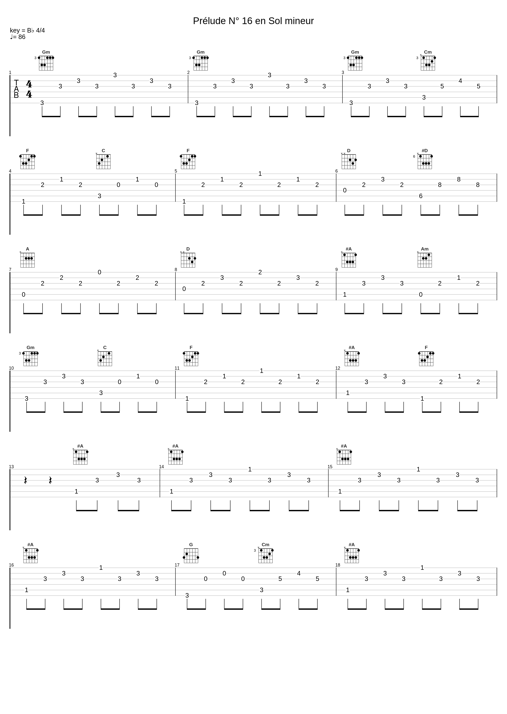 Prélude N° 16 en Sol mineur_朱晓玫,Johann Sebastian Bach_1