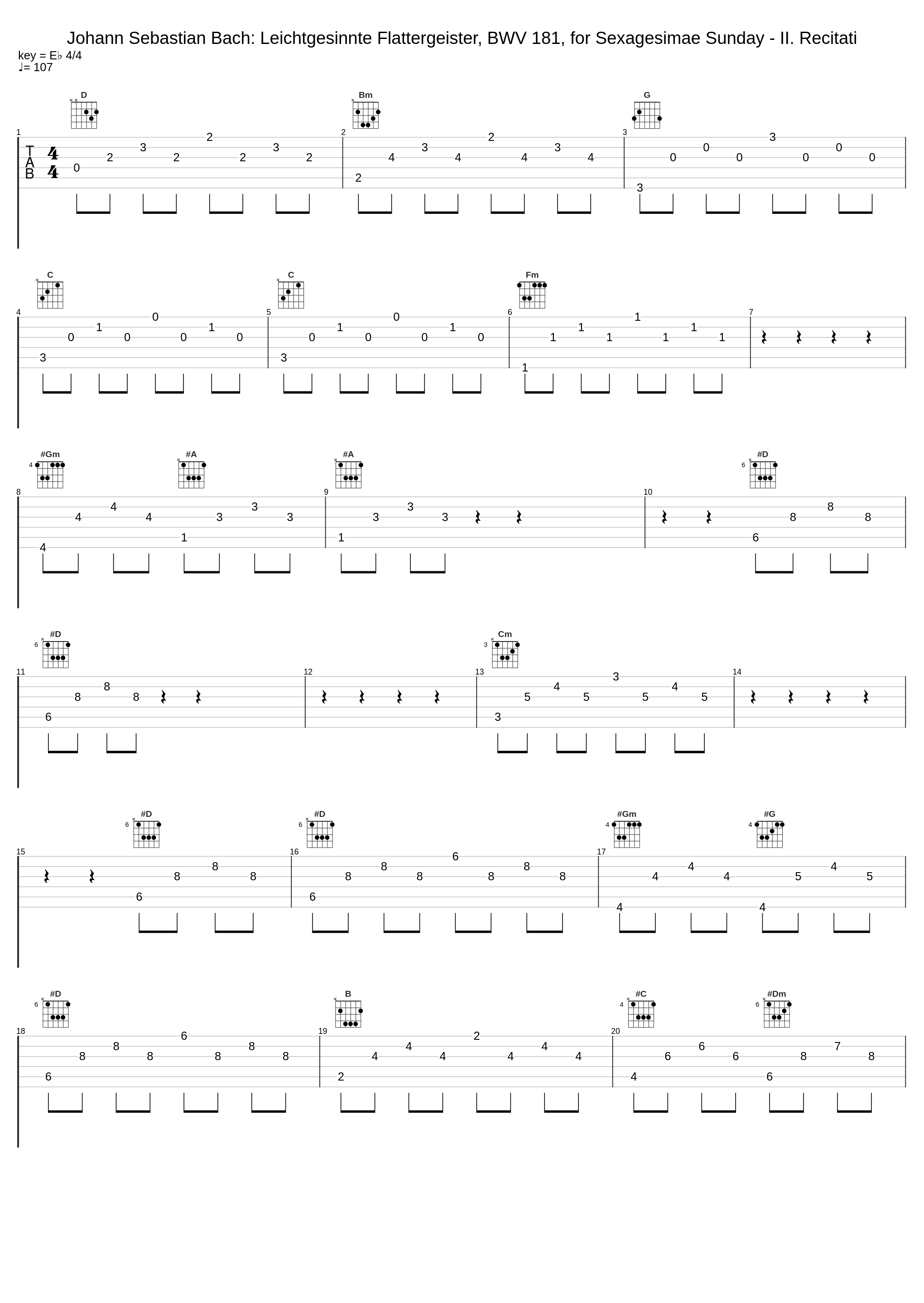 Johann Sebastian Bach: Leichtgesinnte Flattergeister, BWV 181, for Sexagesimae Sunday - II. Recitati_Johann Sebastian Bach_1