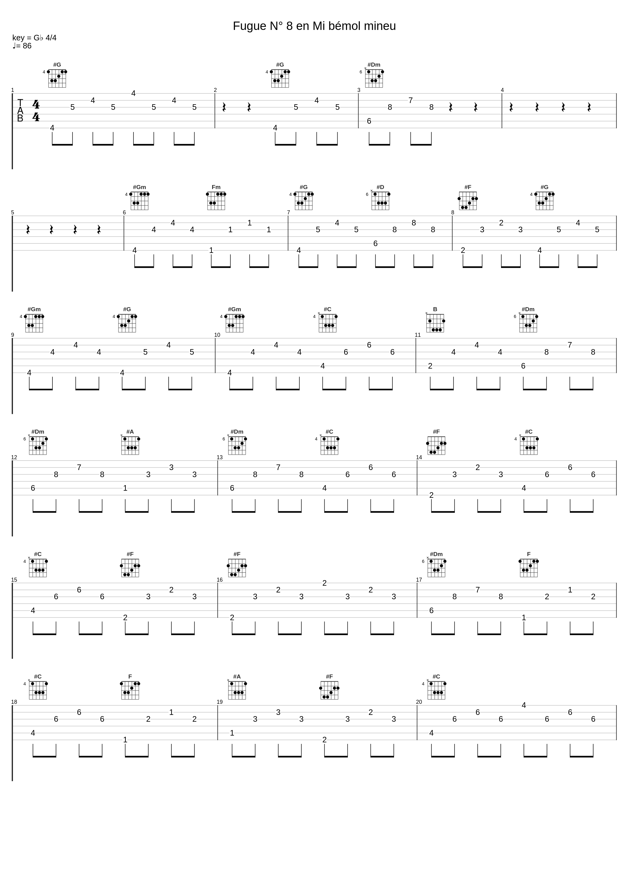 Fugue N° 8 en Mi bémol mineu_朱晓玫,Johann Sebastian Bach_1